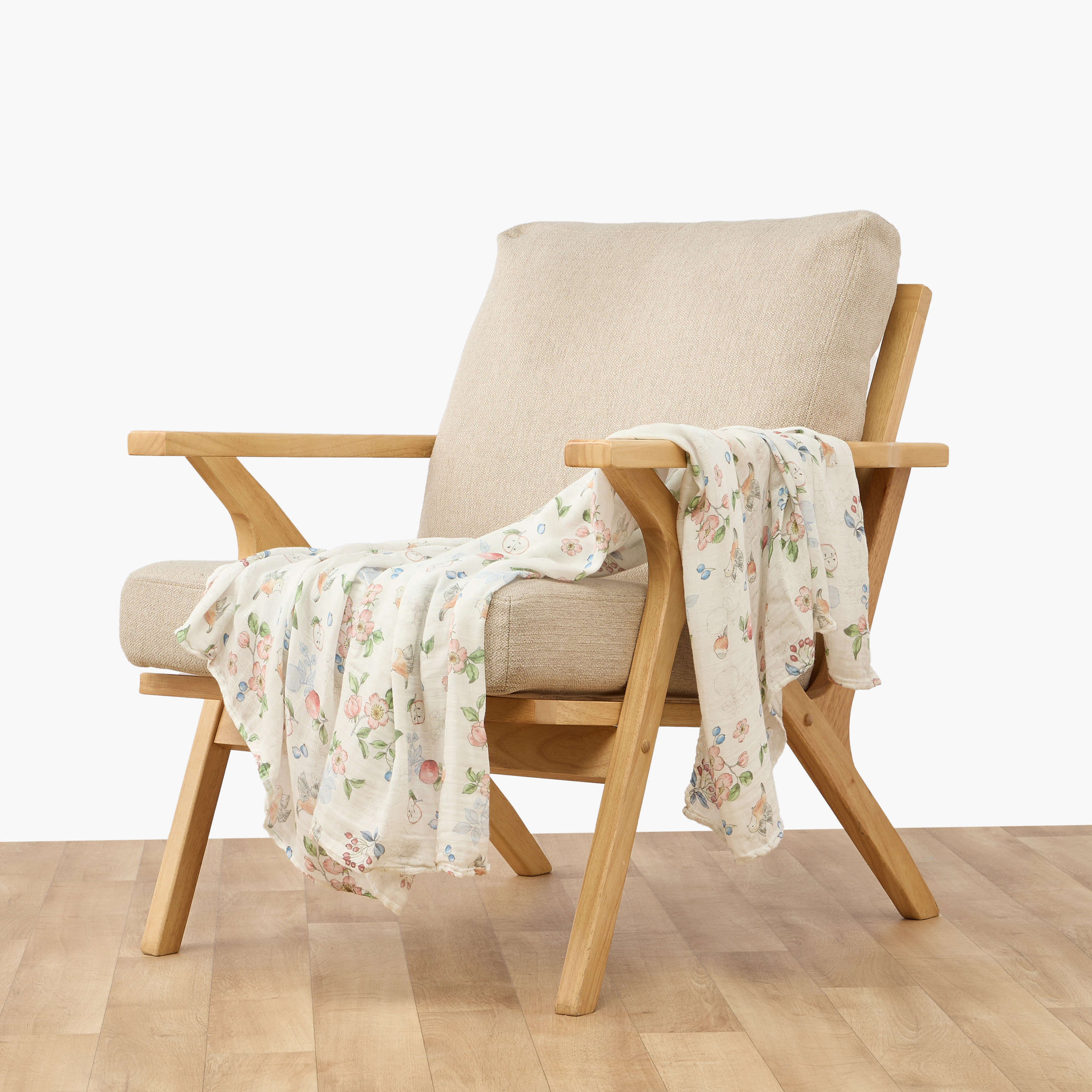 Juniors Baby Swaddle with Print, 120x120 cm-baby-nursery-blanketsandswaddles-swaddlesandsleepingbags-image-2