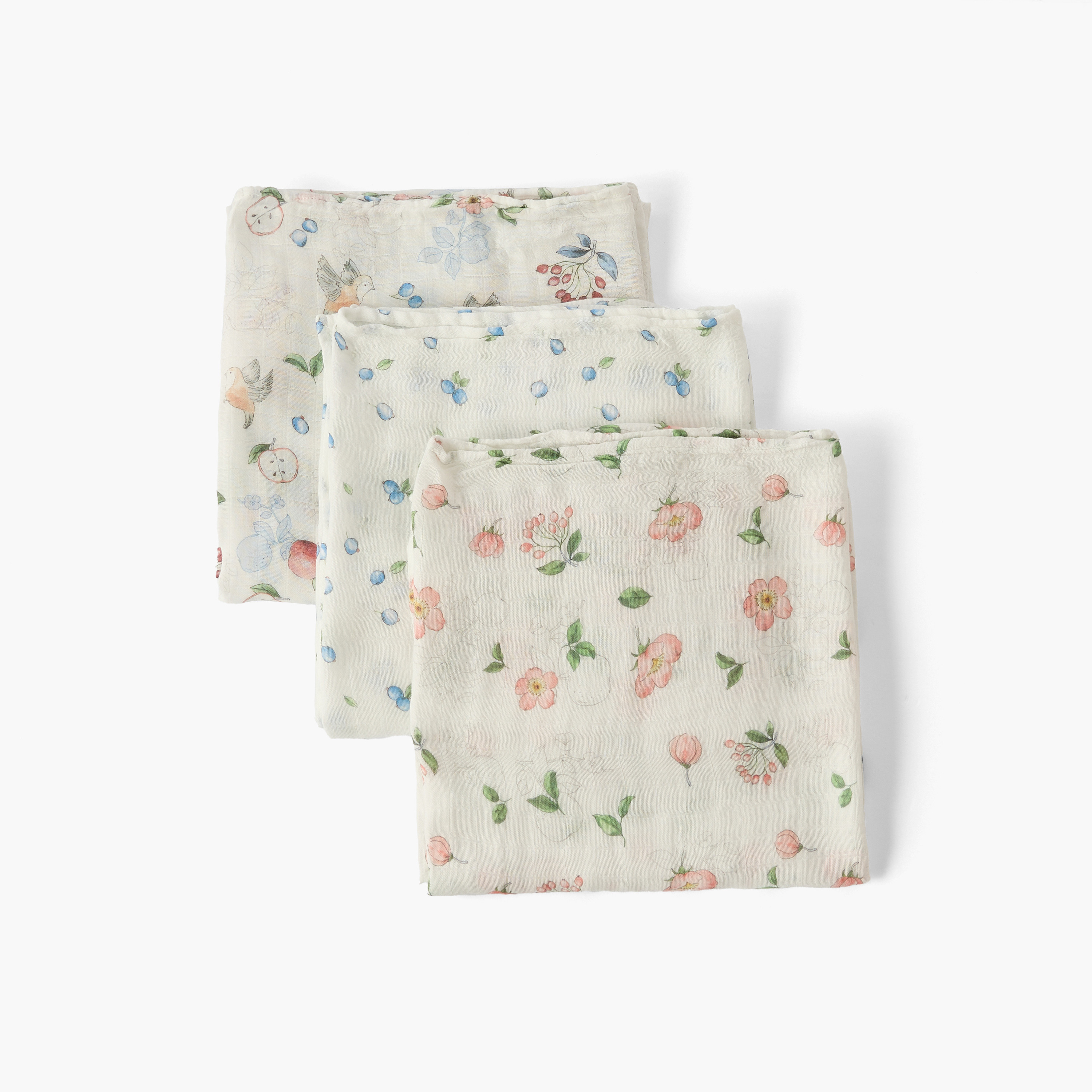 Pack of 3 Juniors Baby Swaddle with Print, 120x120 cm-baby-nursery-blanketsandswaddles-swaddlesandsleepingbags-image-3