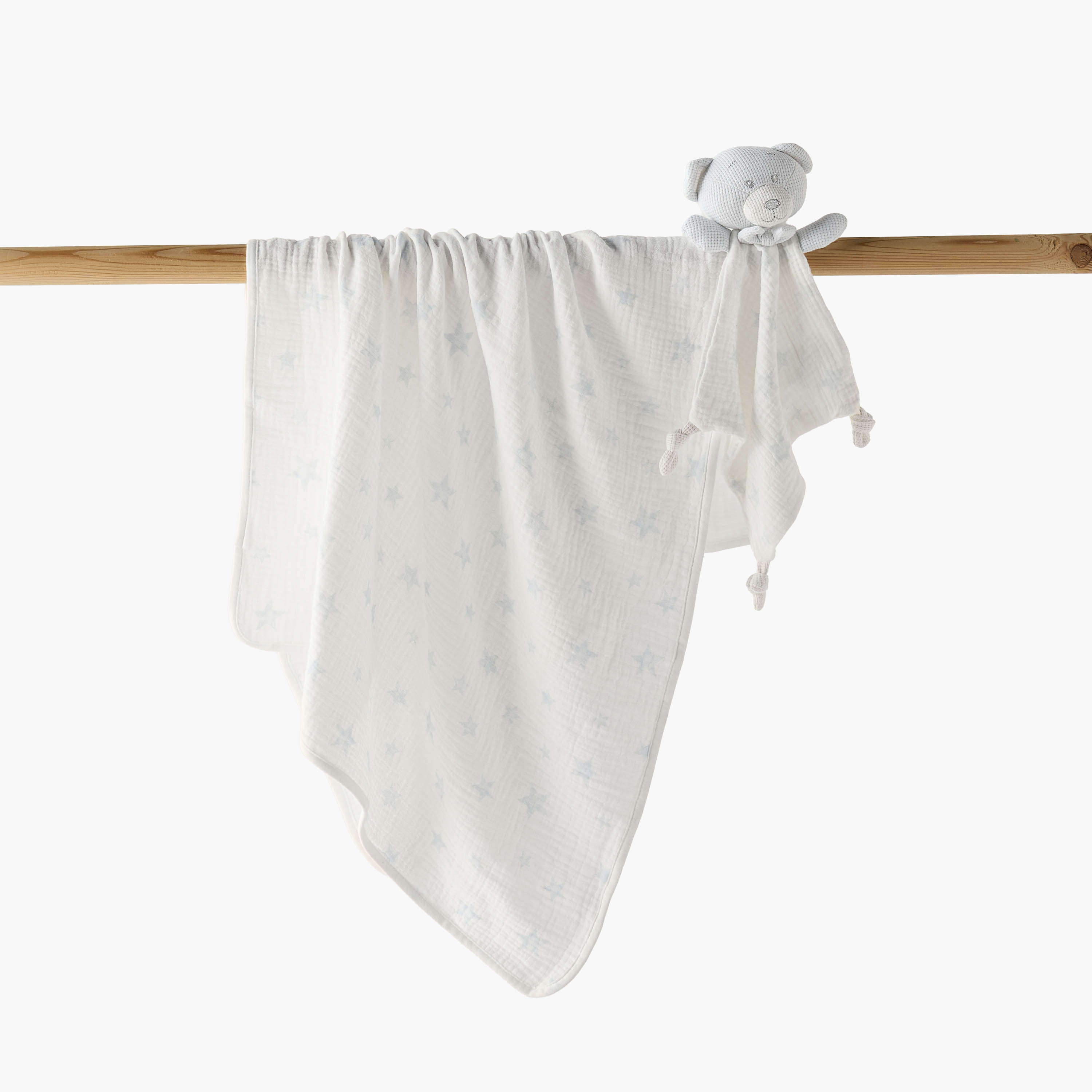 Juniors Muslin Blanket and Security Blanket Set-baby-nursery-blanketsandswaddles-blanketsandquilts-image-1