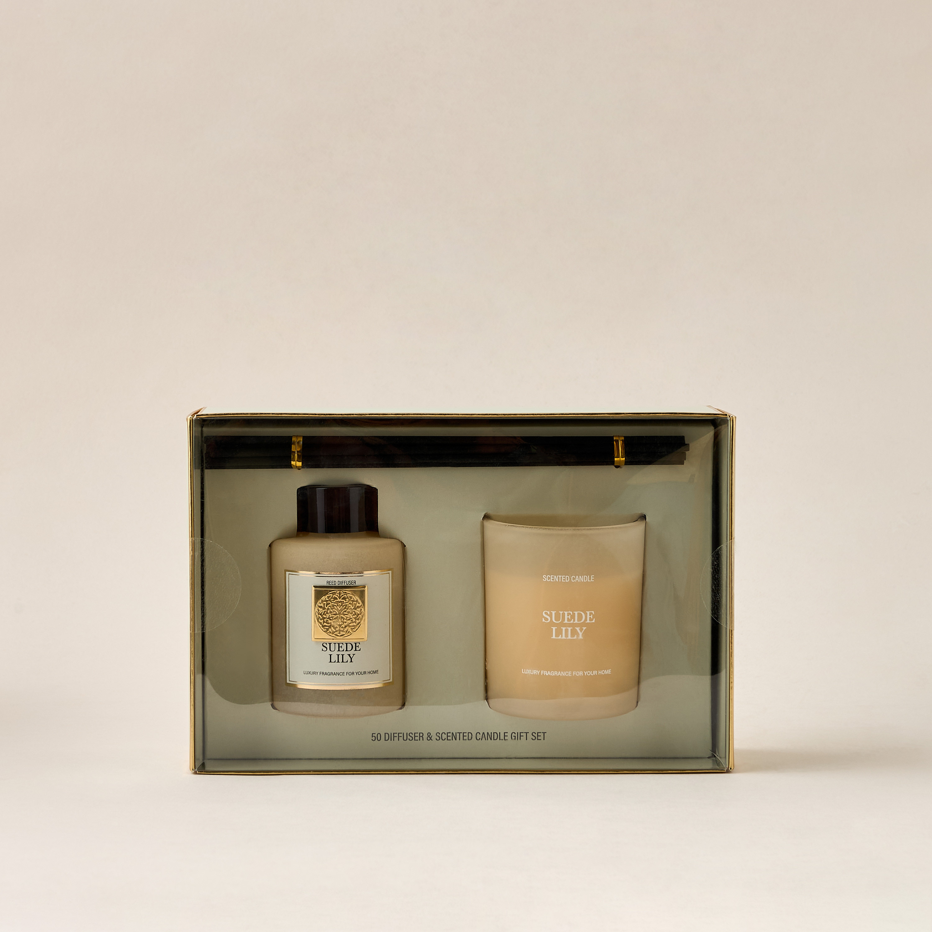 Suede Lily Scented Reed Diffuser and Jar Candle Set-household-homefragrance-fragrancegiftset-image-6