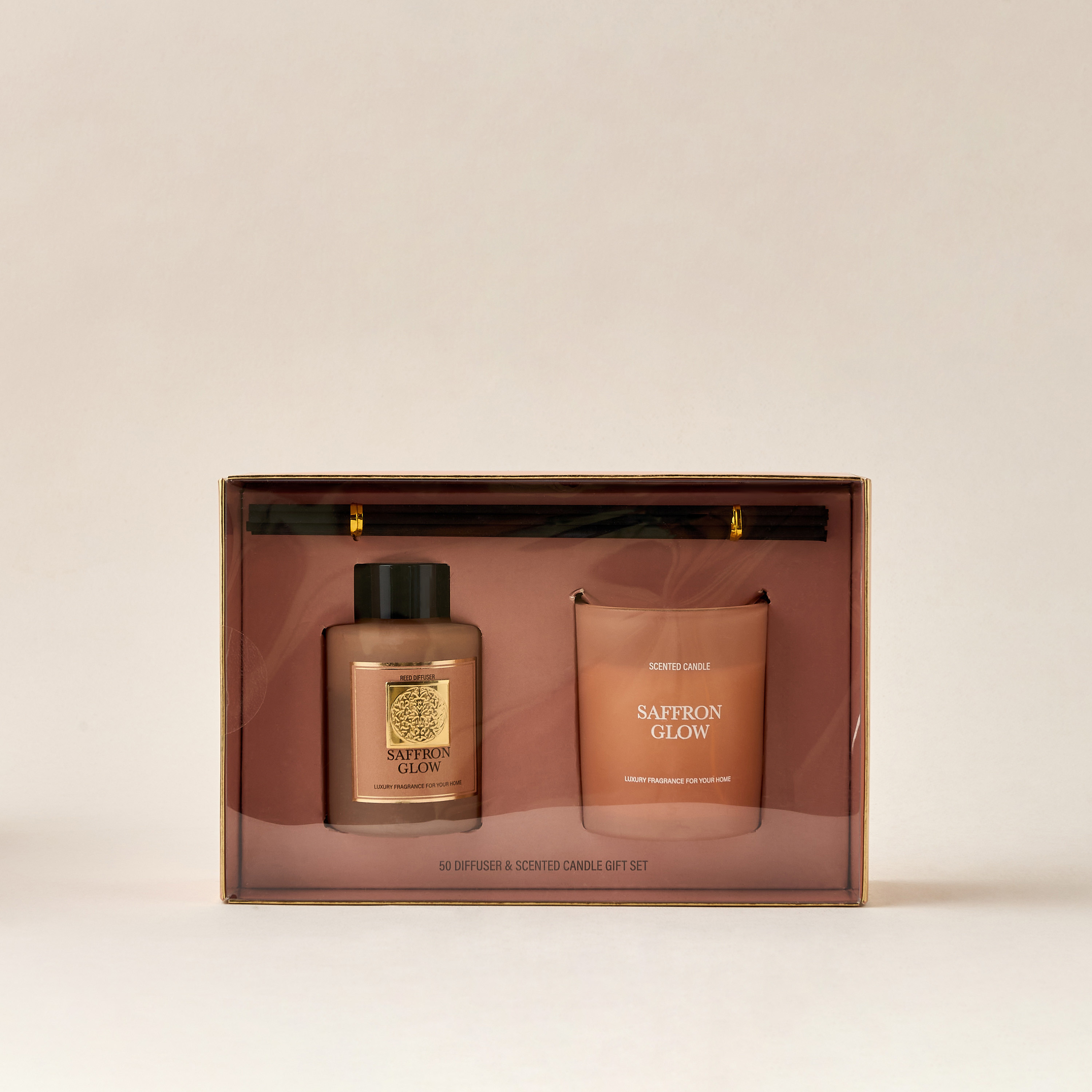 مجموعة موزع عطور بالأعواد وجرة شمع براحة سافرون جلو-household-homefragrance-fragrancegiftset-image-6