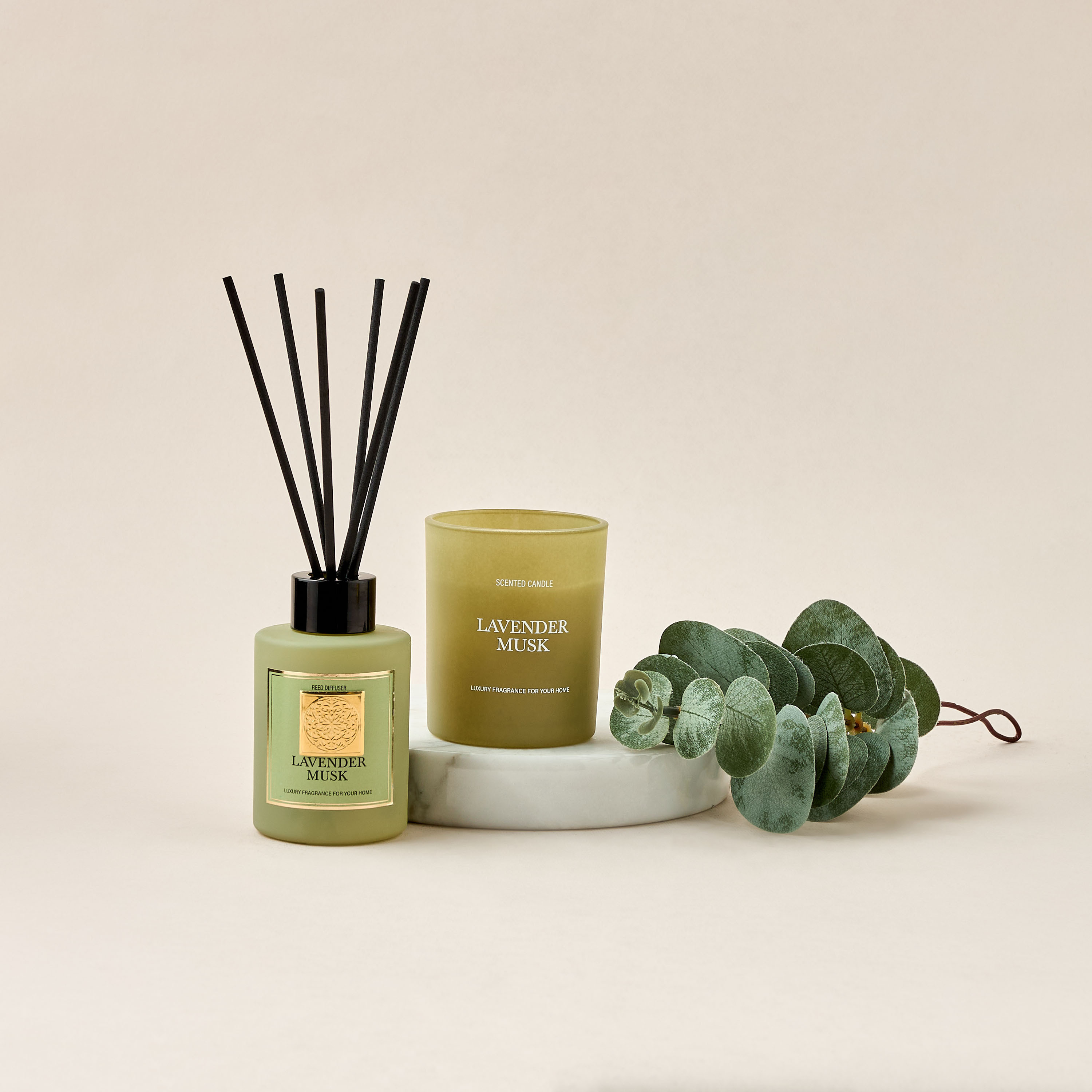 مجموعة موزع عطور بالأعواد وجرة شمع براحة سافرون جلو-household-homefragrance-fragrancegiftset-image-1