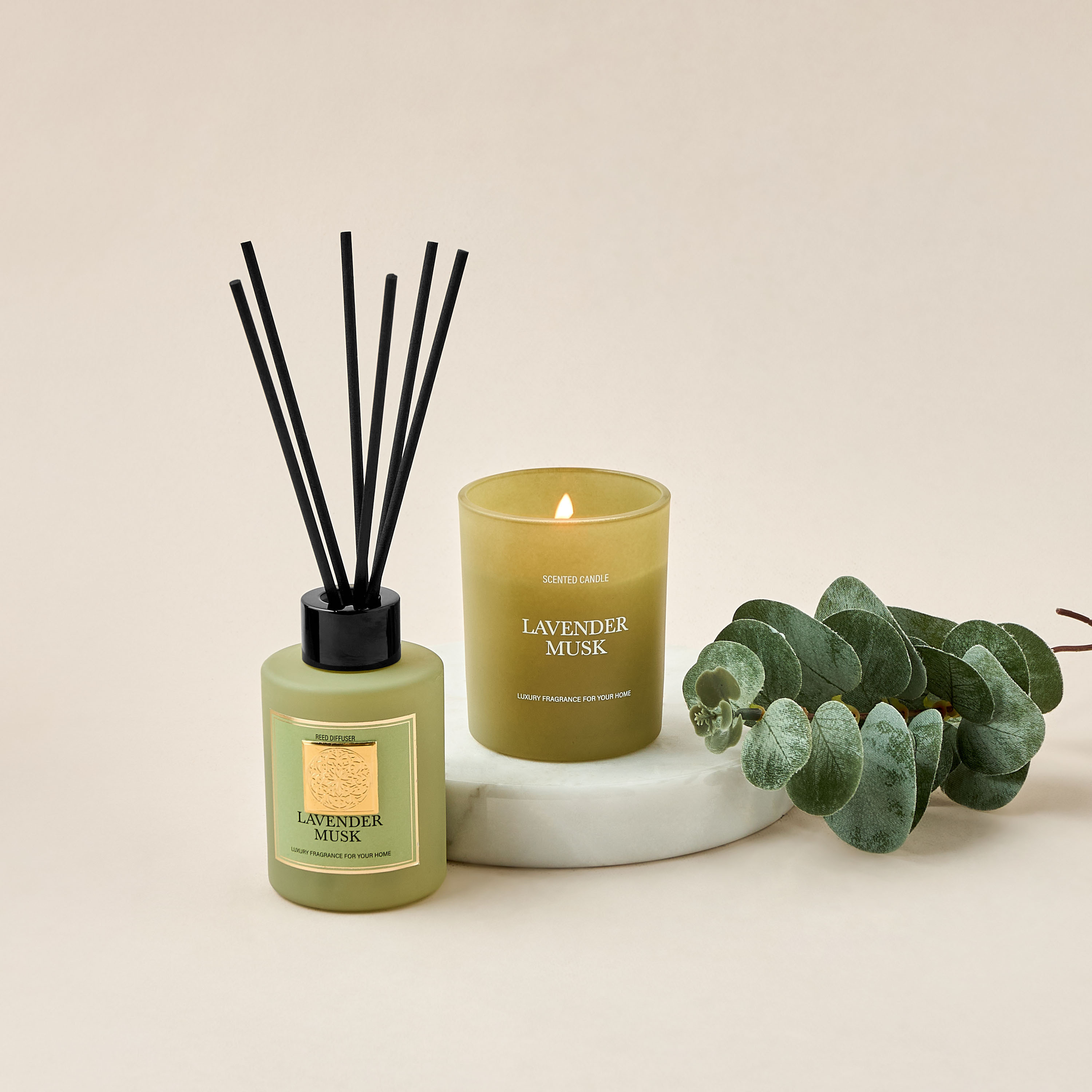مجموعة موزع عطور بالأعواد وجرة شمع براحة سافرون جلو-household-homefragrance-fragrancegiftset-image-5