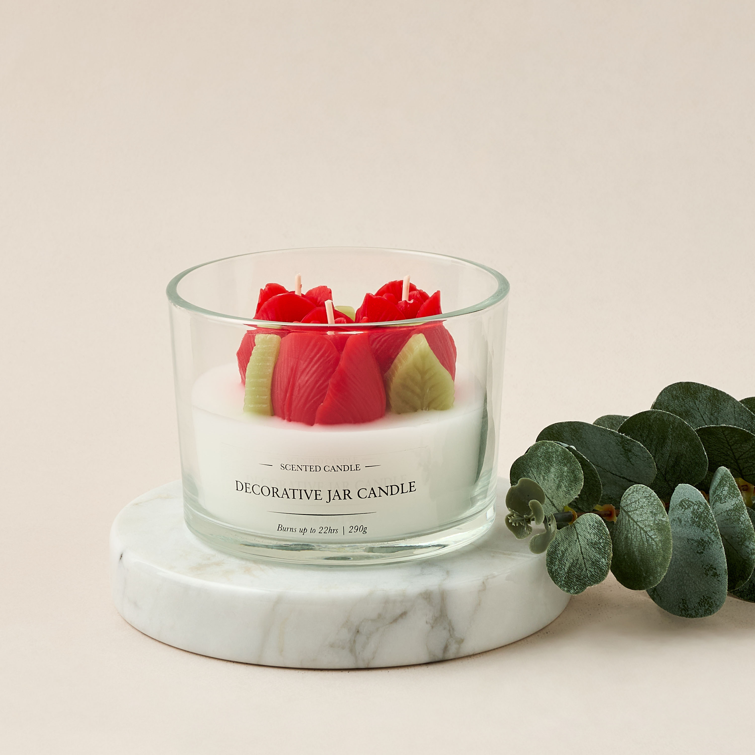 Rose Scented Jar Candle - 64 gms-household-homefragrance-candles-image-1