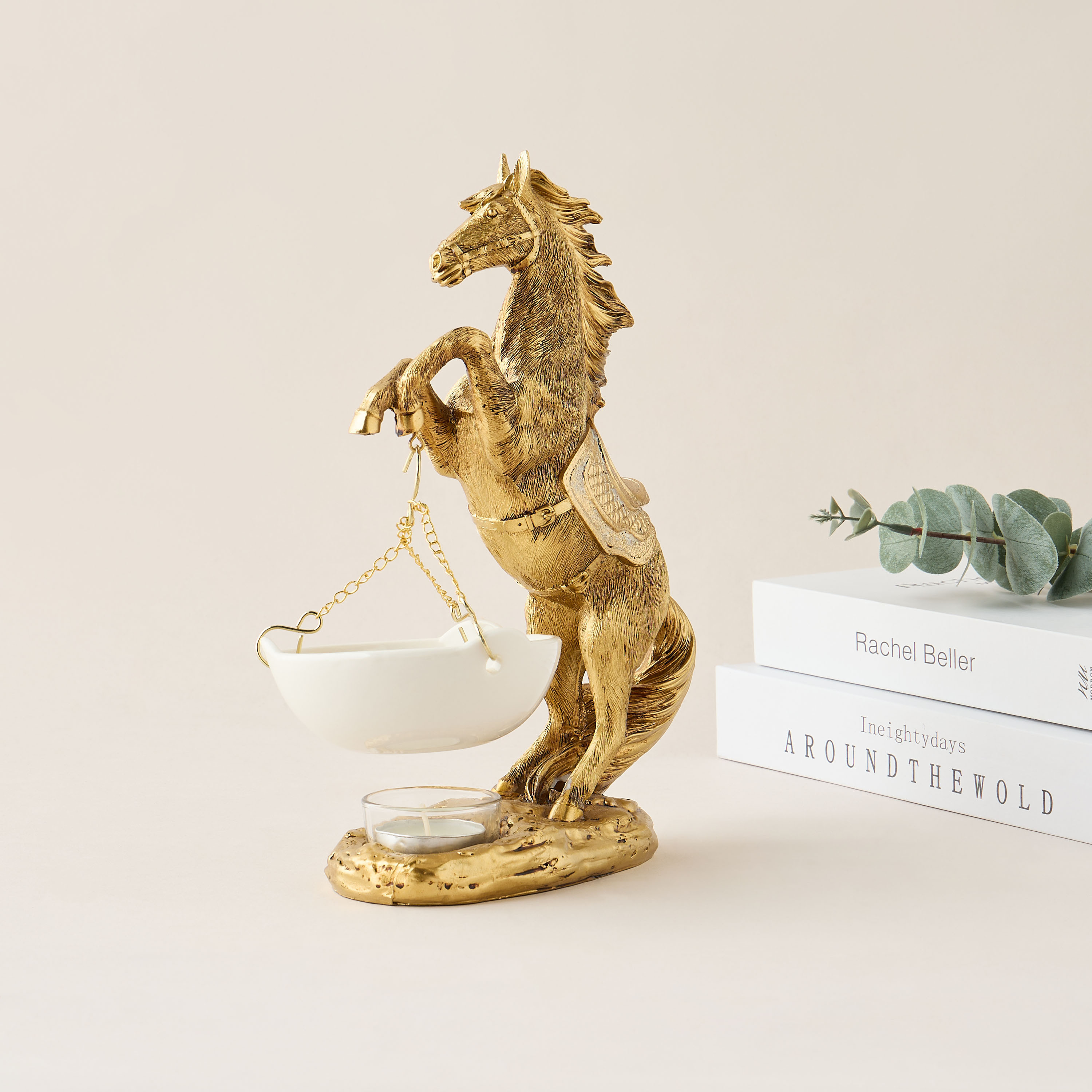Arabian Run Horse Oil Burner - 17x8x25 cms-household-homefragrance-burners-image-1