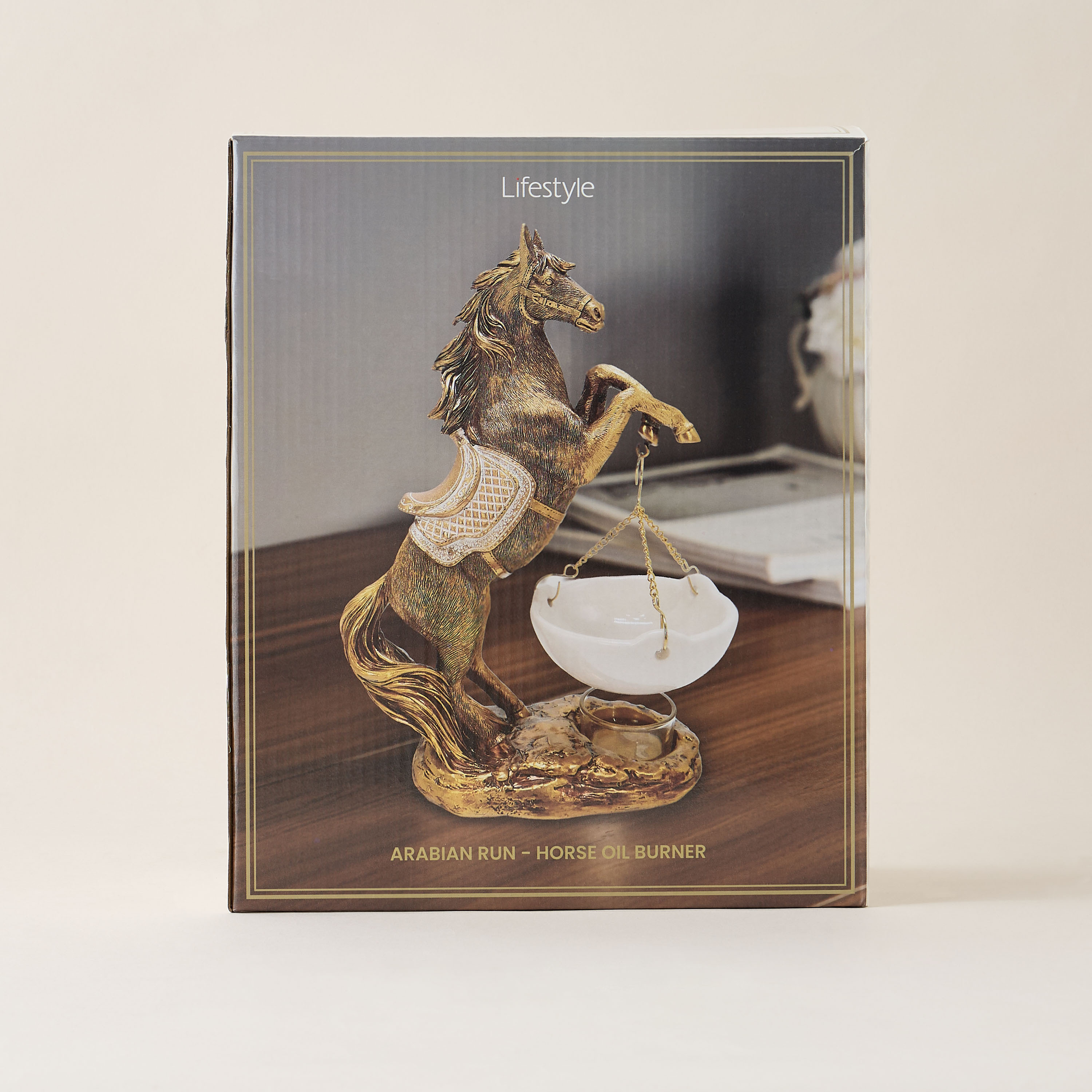 Arabian Run Horse Oil Burner - 17x8x25 cms-household-homefragrance-burners-image-7