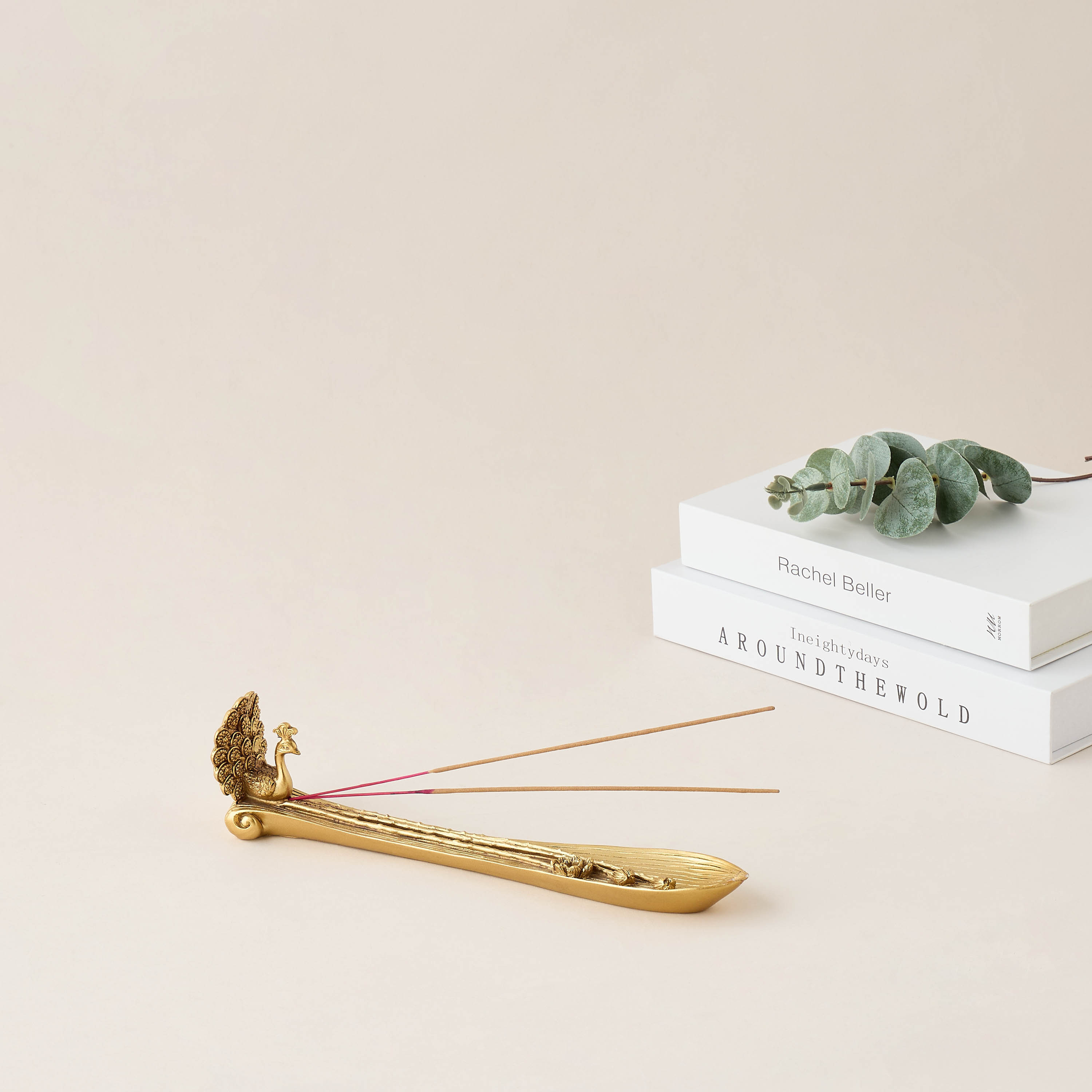 Mystic Peacock Incense Holder - 25x5x6 cms-household-homefragrance-burners-image-1