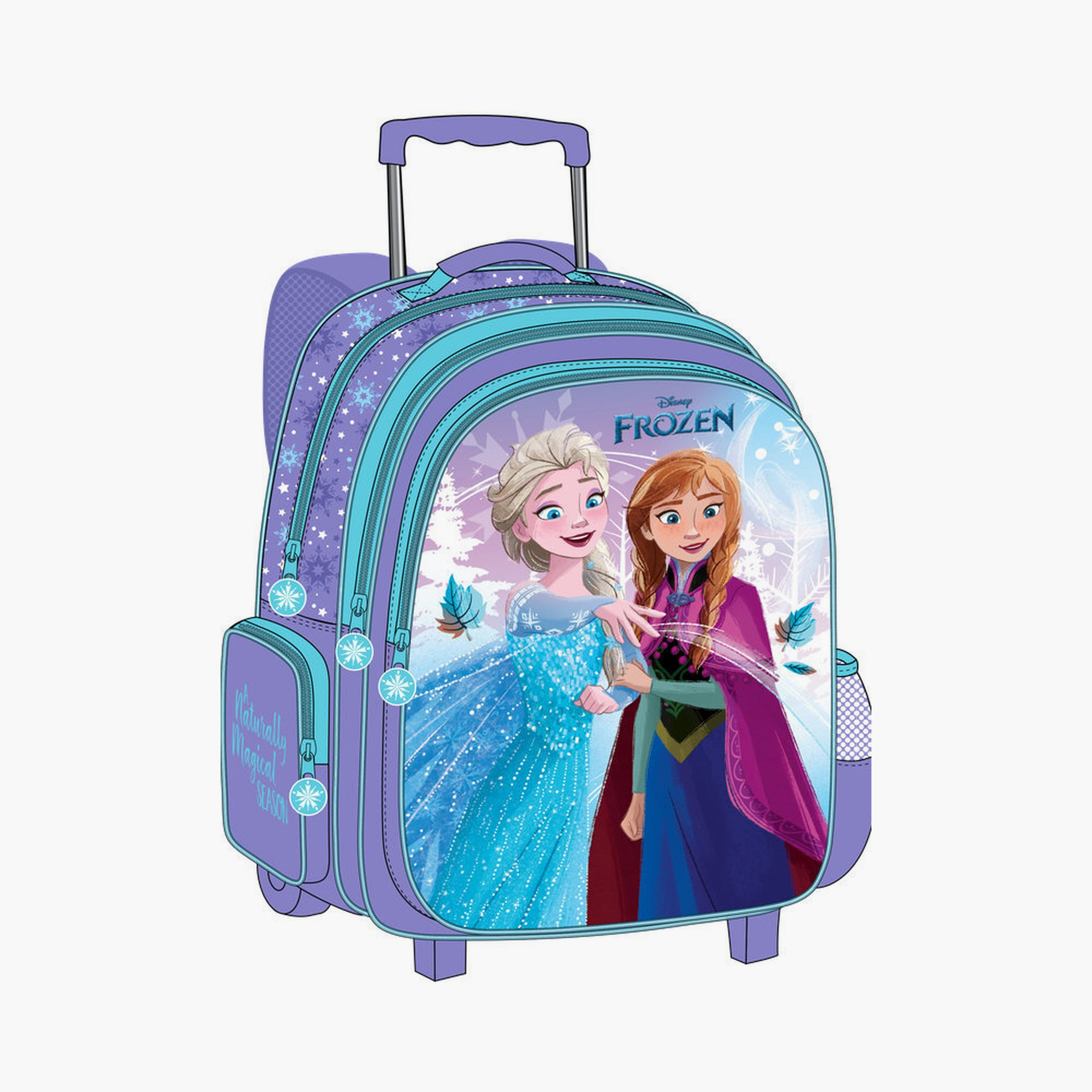 Disney Frozen Printed Trolley Backpack - 18 inch - Purple-school-bagsandbackpacks-trolleybags-image-1