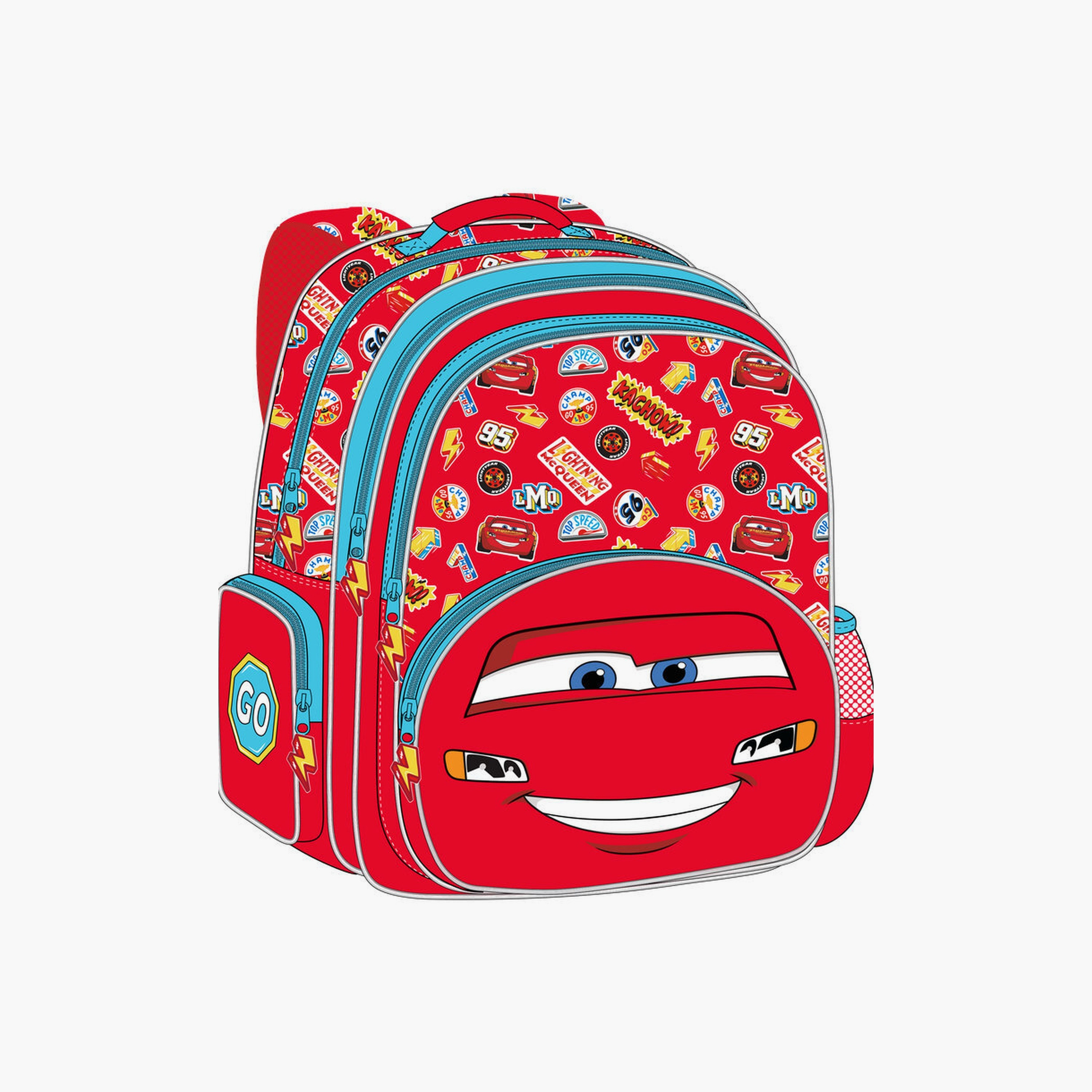 Cars Printed Backpack - 16 inch - Red-school-bagsandbackpacks-backpacks-image-1