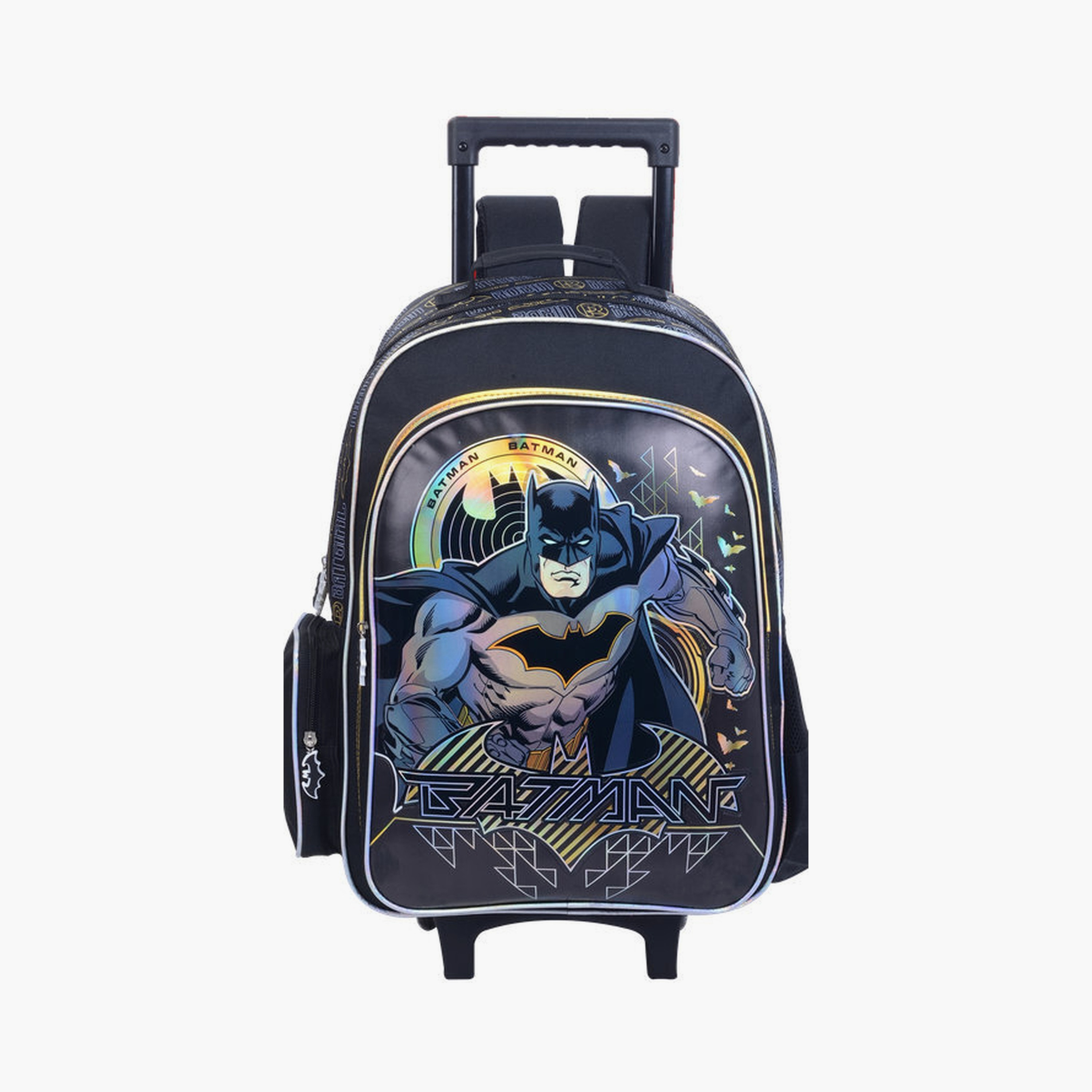 حقيبة ظهر ترولي مطبوعة دي سي باتمان - 18 بوصة - أسود.-school-bagsandbackpacks-trolleybags-image-1