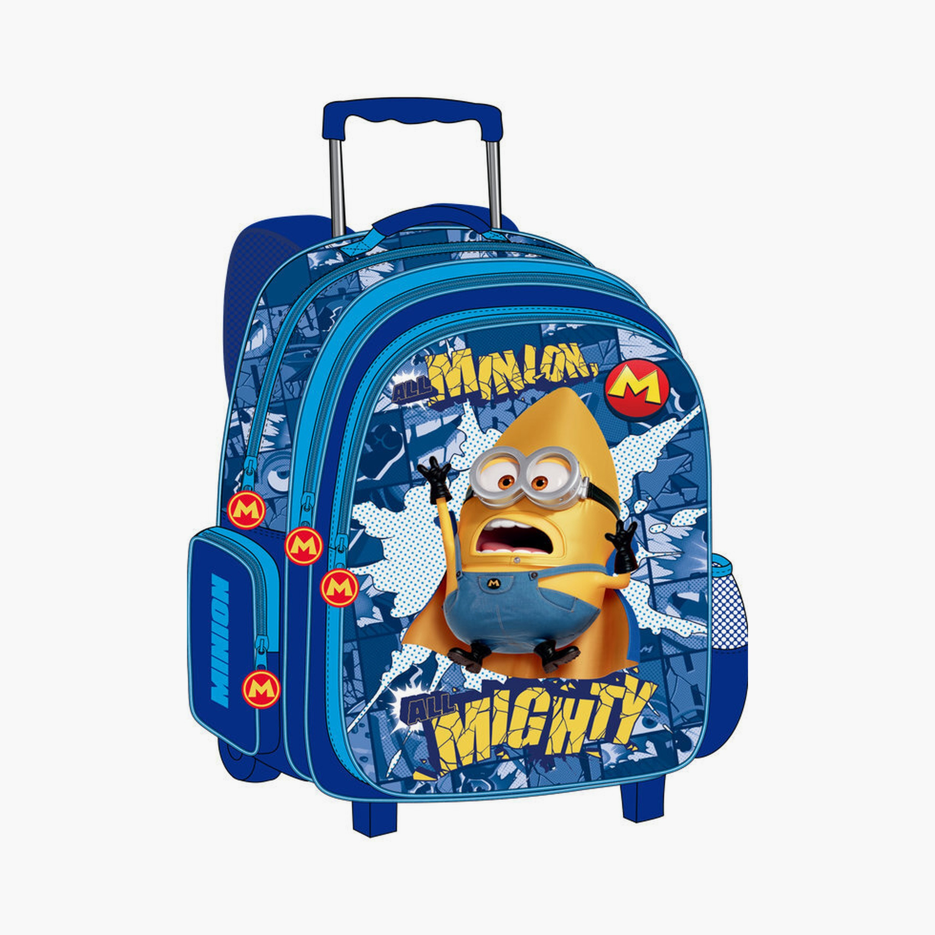 حقيبة ظهر ترولي مطبوعة ديسبيكابل مي 4 منيونز - 18 بوصة - أزرق.-school-bagsandbackpacks-trolleybags-image-1