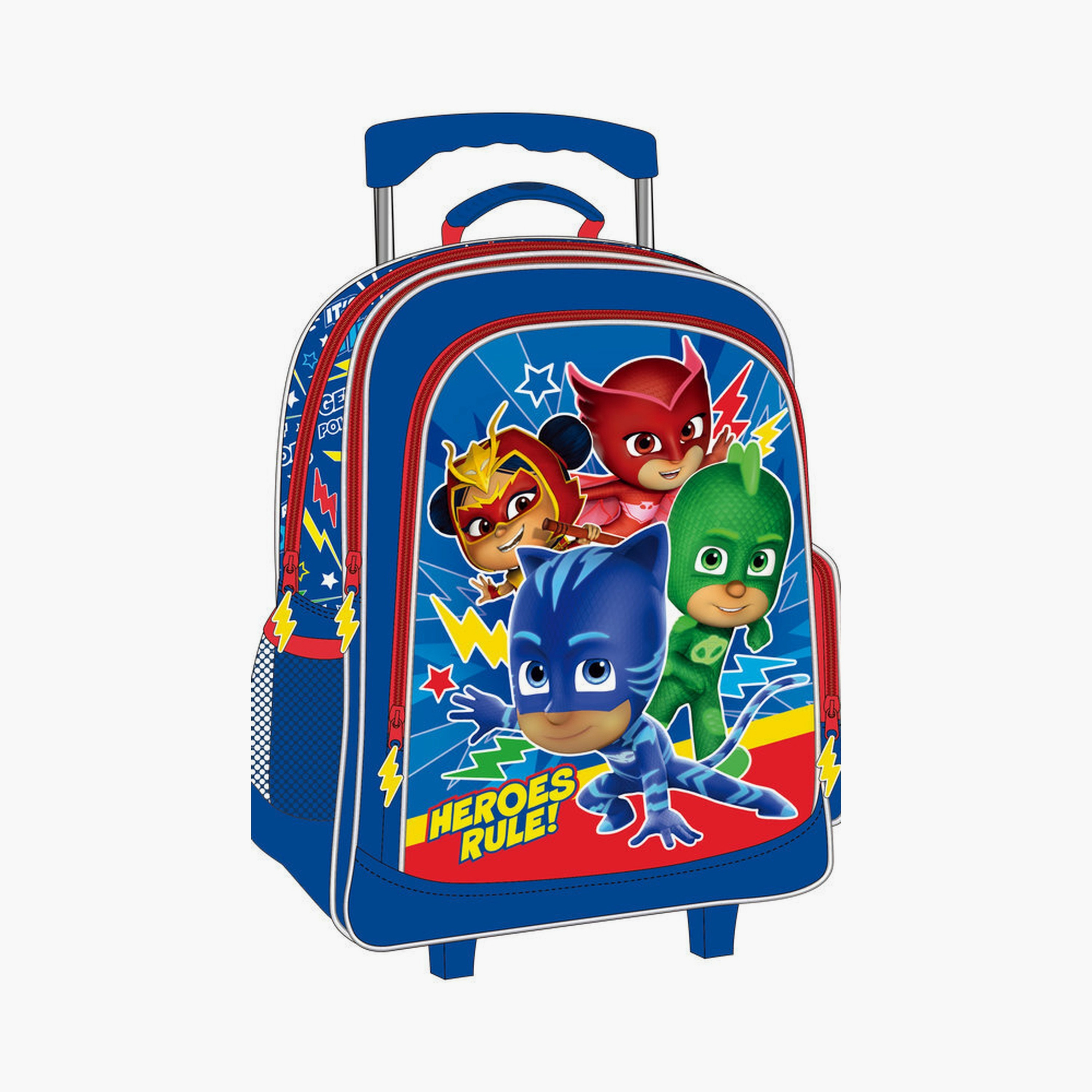 حقيبة ظهر ترولي مطبوعة بي جي ماسكس - 16 بوصة - أزرق.-school-bagsandbackpacks-trolleybags-image-1
