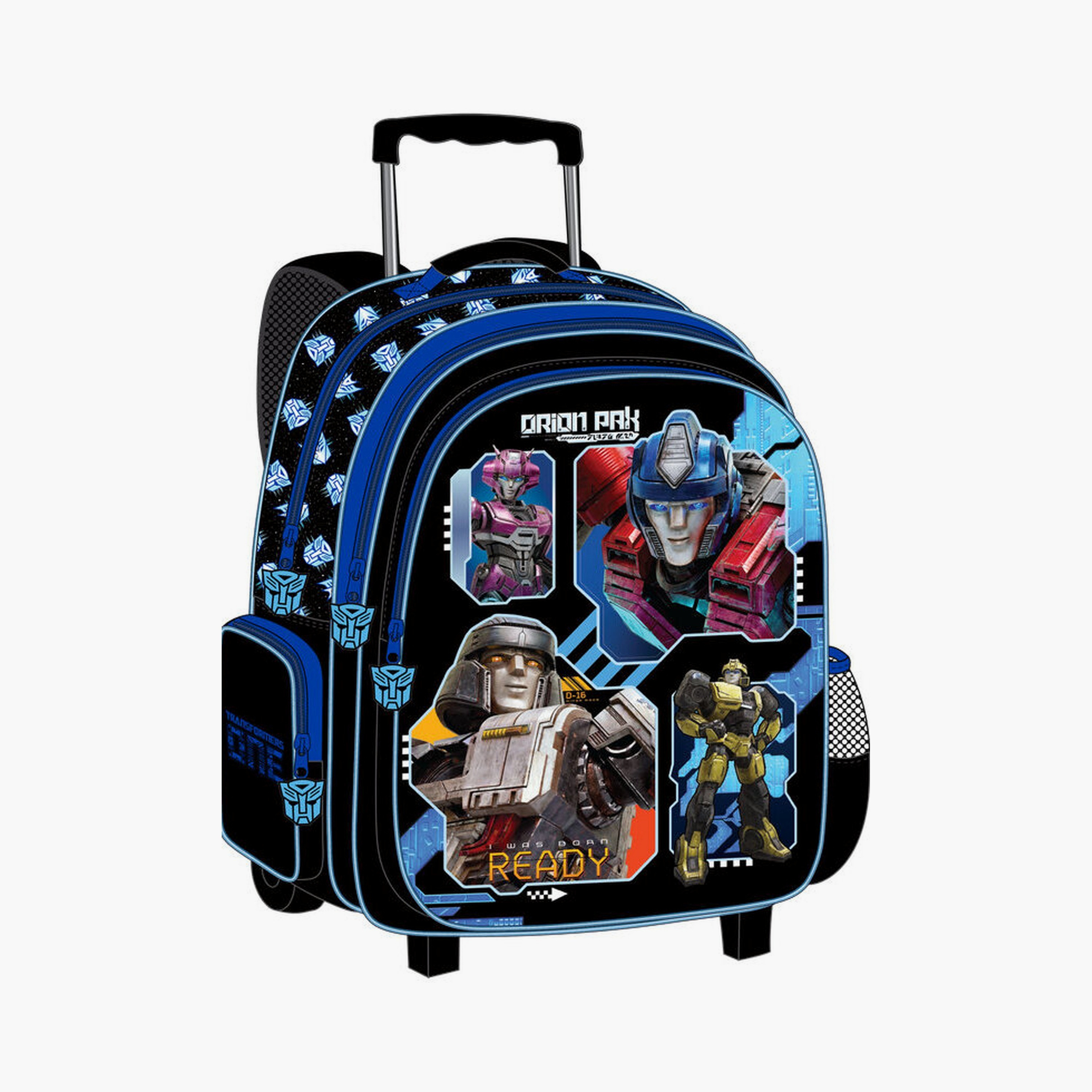 Transformers Printed Trolley Backpack - 18 inch - Black-school-bagsandbackpacks-trolleybags-image-1