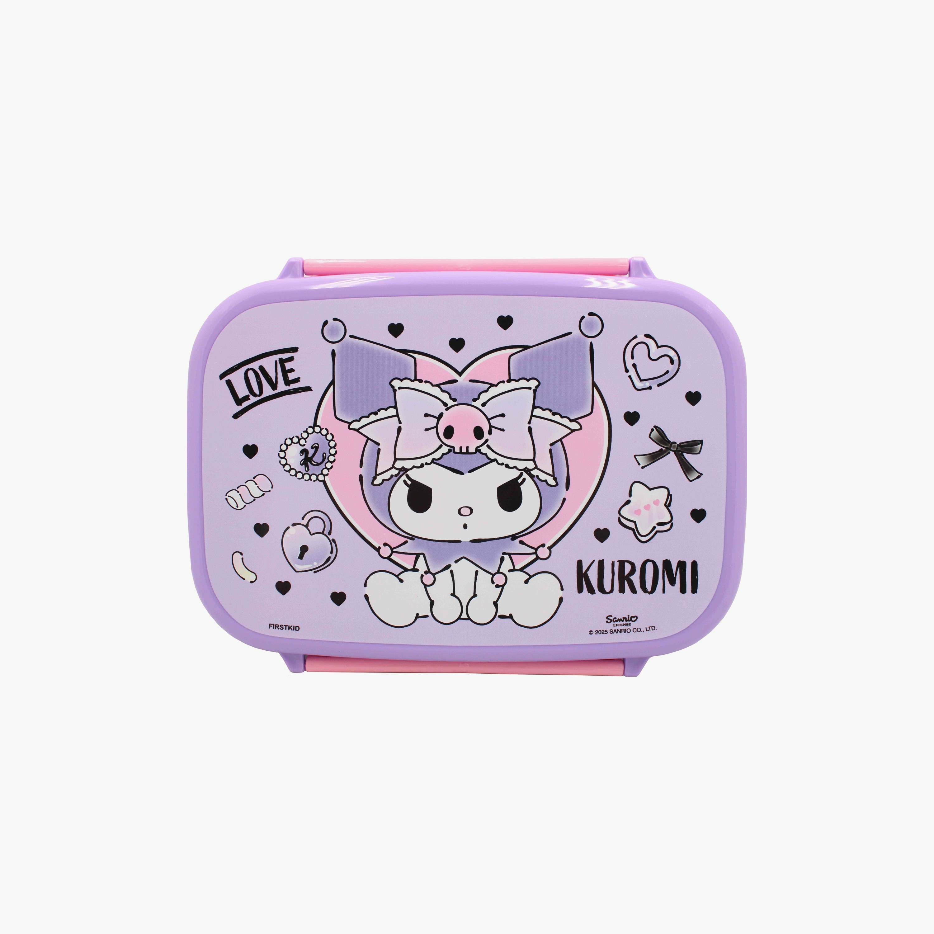 Kuromi Printed Lunch Box with Container - Purple-school-lunchessentials-lunchboxes-image-1