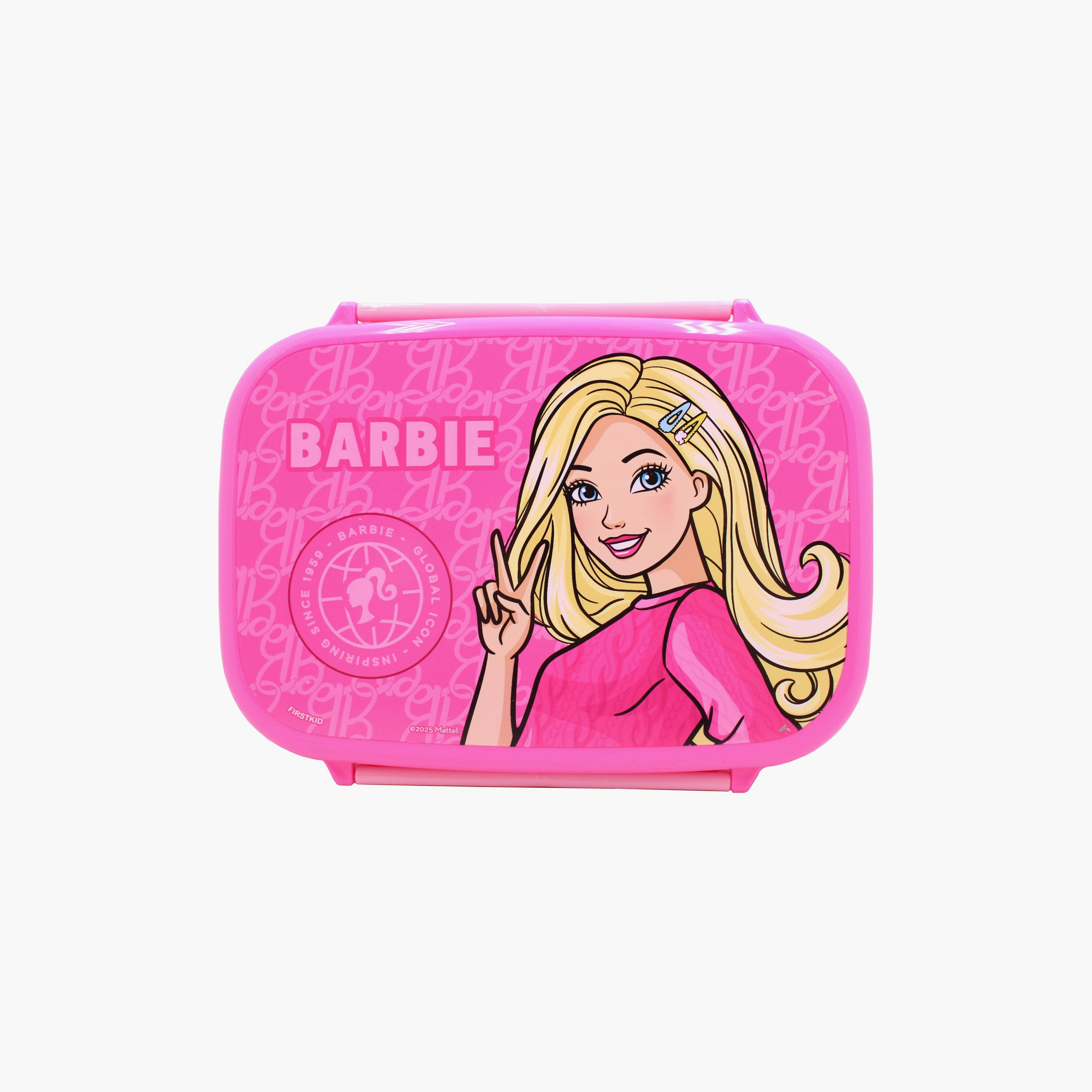 Barbie Printed Lunch Box with Container - Pink-school-lunchessentials-lunchboxes-image-1