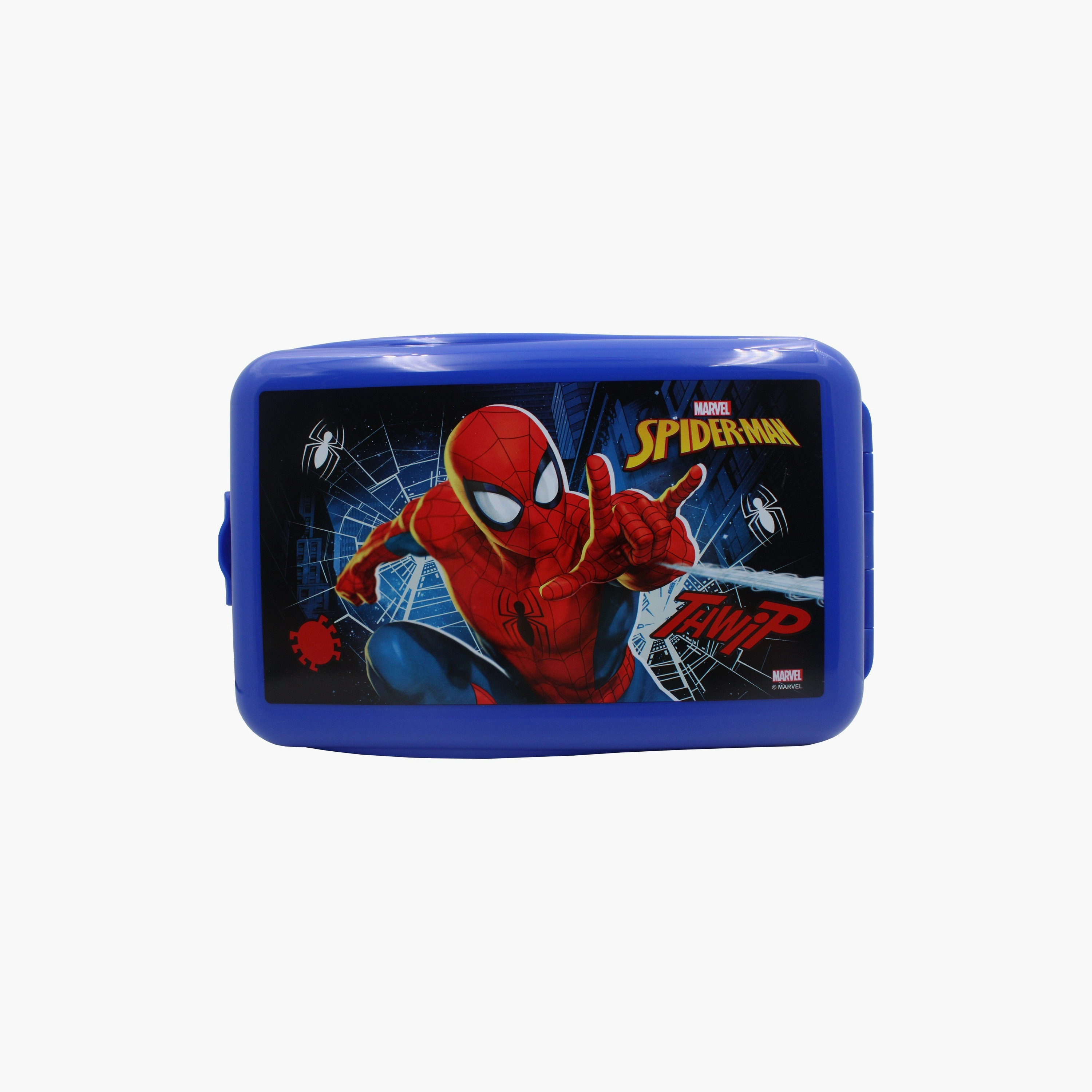 Marvel Spiderman Printed Snack Box - Blue-school-lunchessentials-lunchboxes-image-2