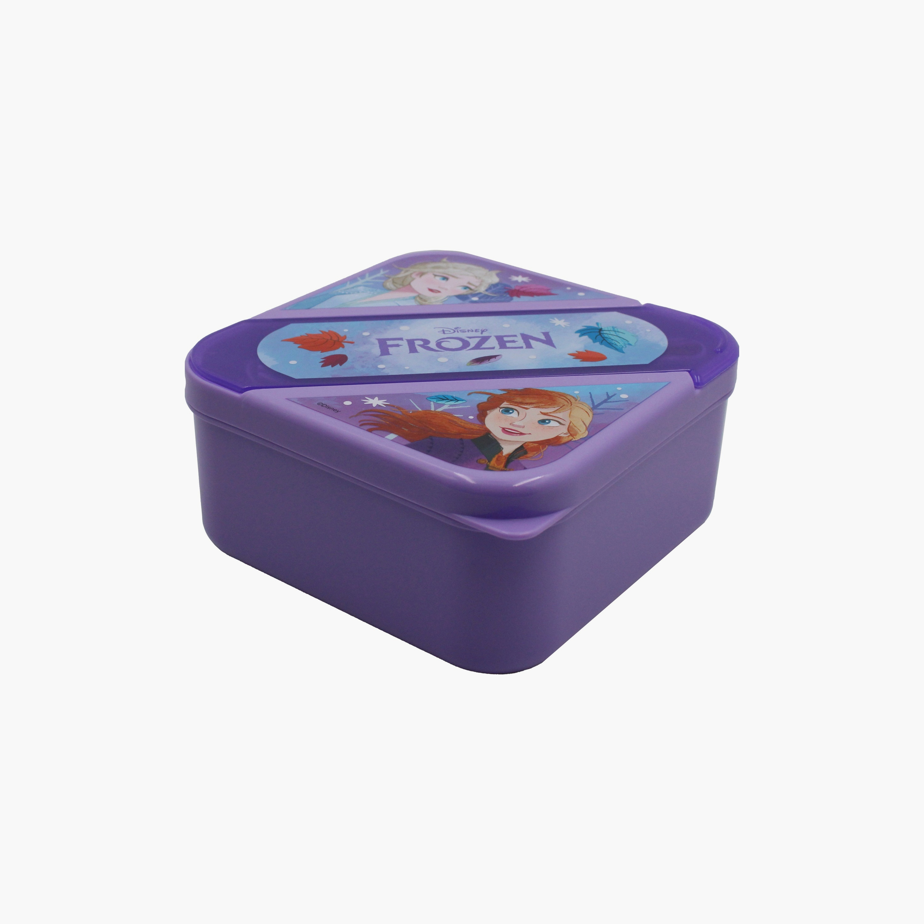 صندوق غداء مطبوع عليه ديزني فروزن مع ملعقة وشوكة - بنفسجي-school-lunchessentials-lunchboxes-image-4