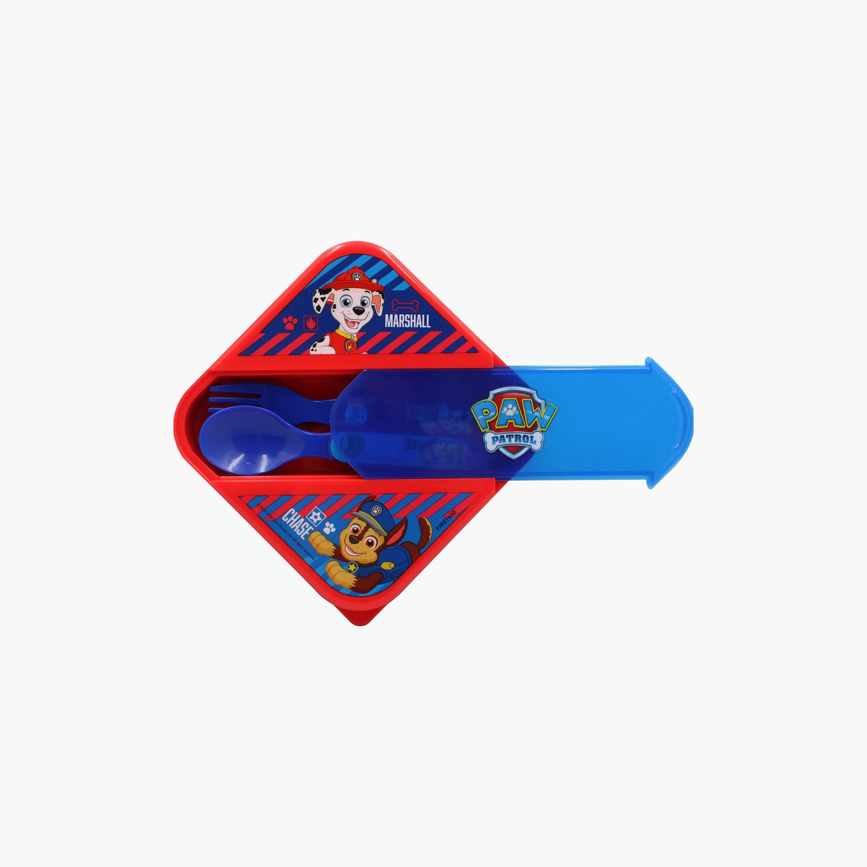Paw Patrol Printed Lunch Box with Spoon & Fork - Blue-school-lunchessentials-lunchboxes-image-3