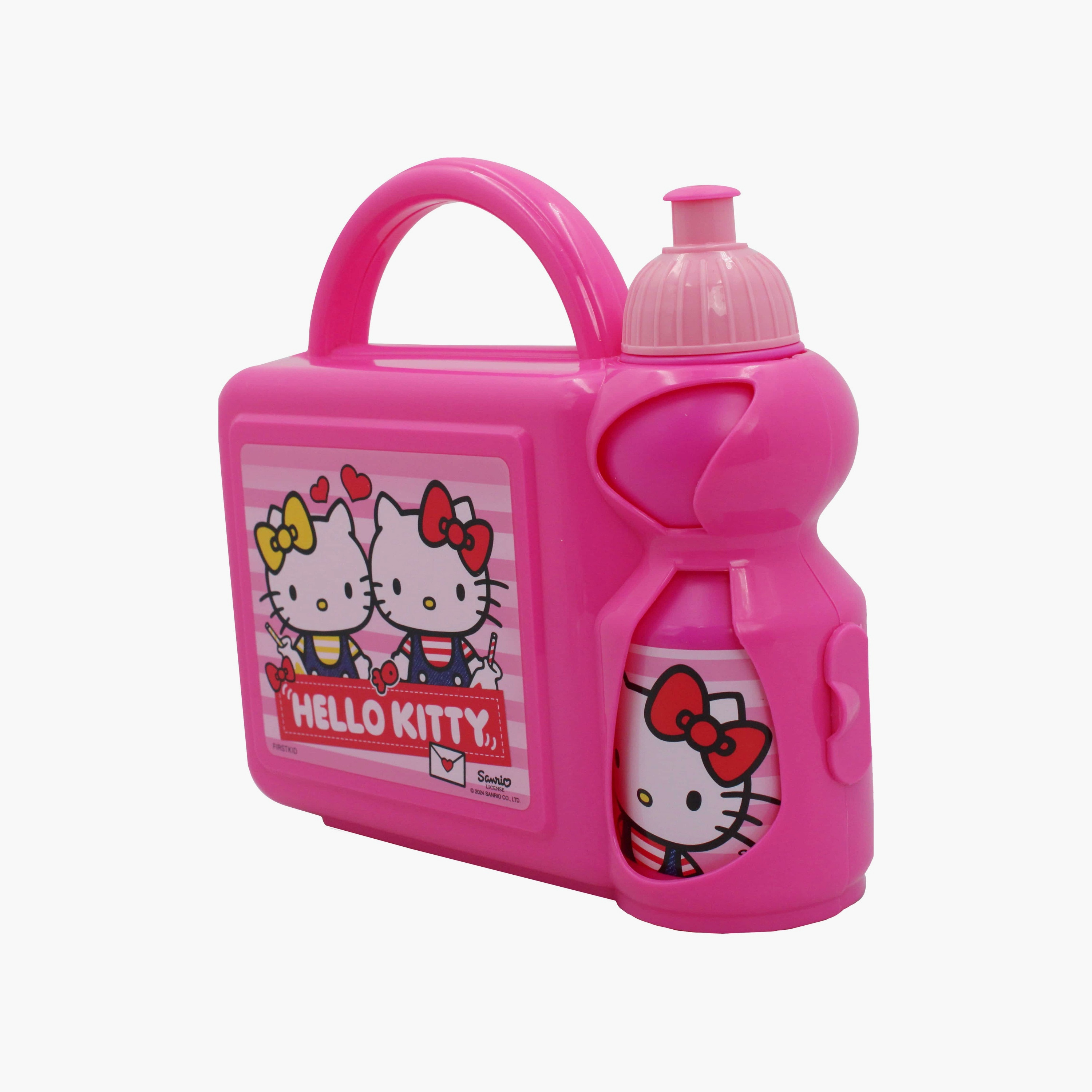 Hello Kitty Printed Lunch Box with Water Bottle - Pink-school-lunchessentials-lunchboxes-image-1
