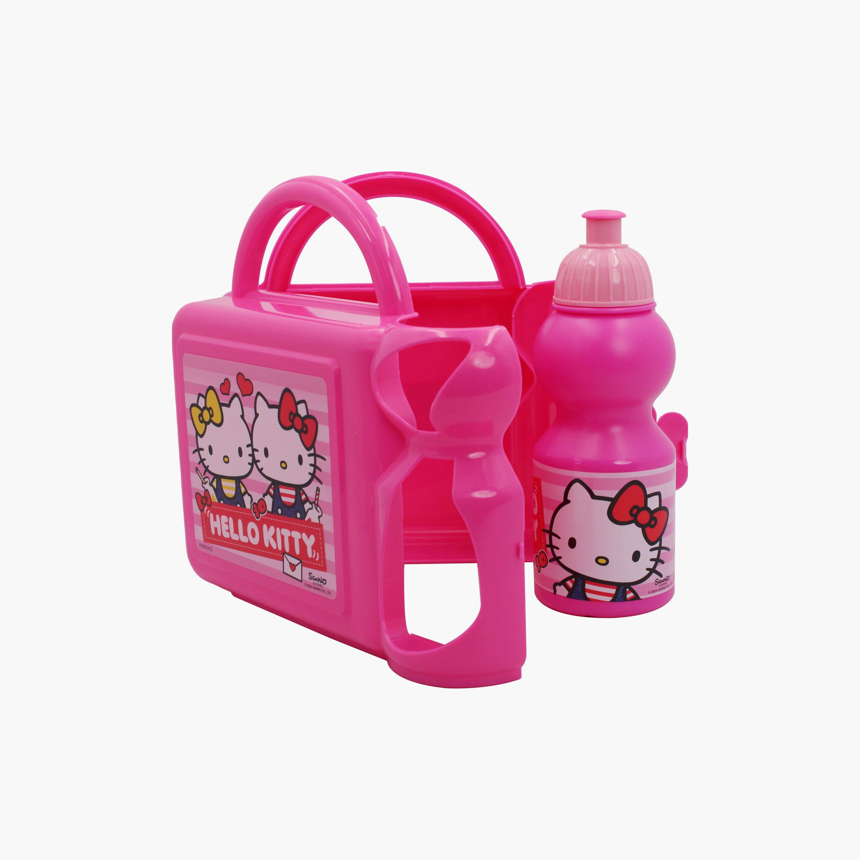 Hello Kitty Printed Lunch Box with Water Bottle - Pink-school-lunchessentials-lunchboxes-image-3