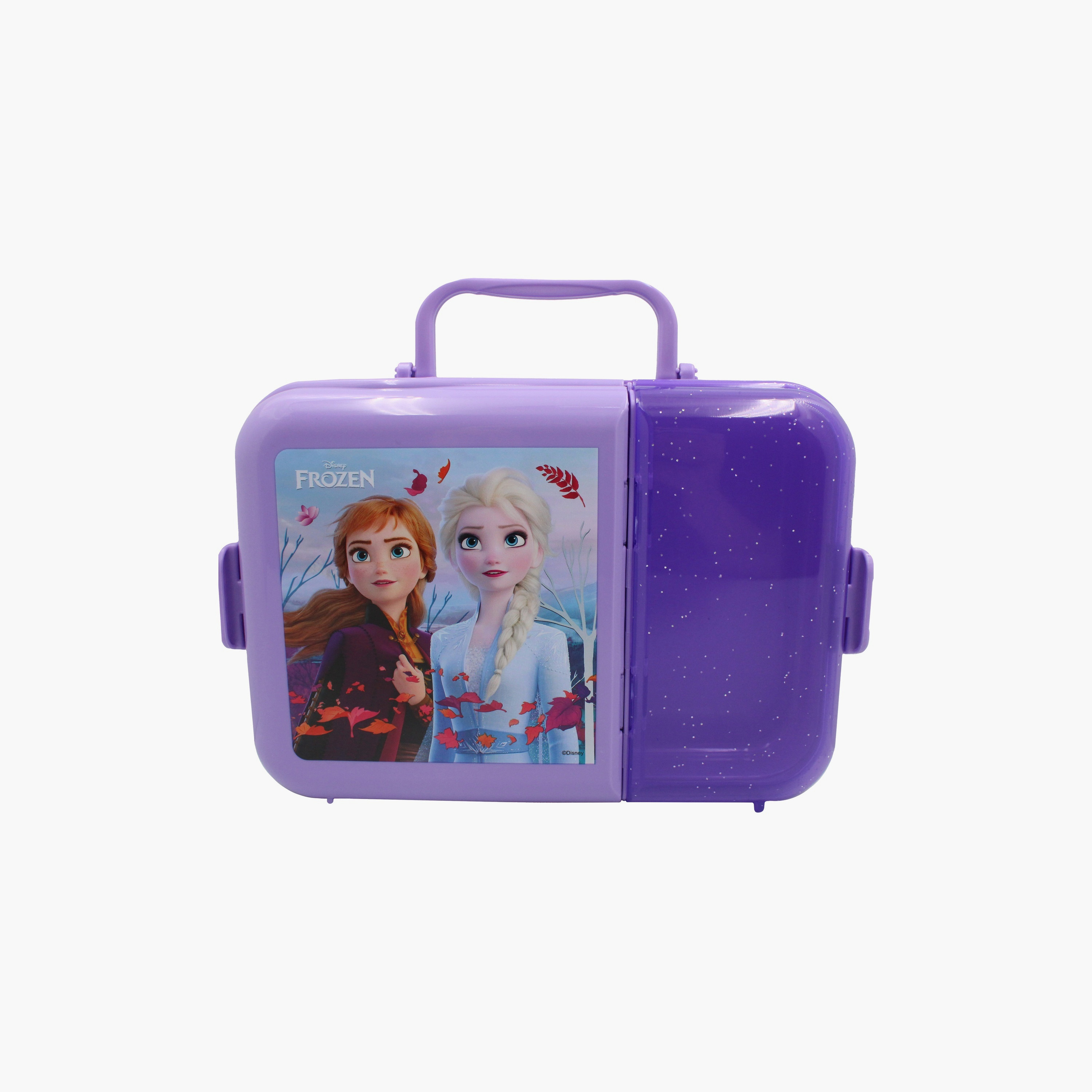 Disney Frozen Printed Lunch Box with 2-Compartment - Purple-school-lunchessentials-lunchboxes-image-2
