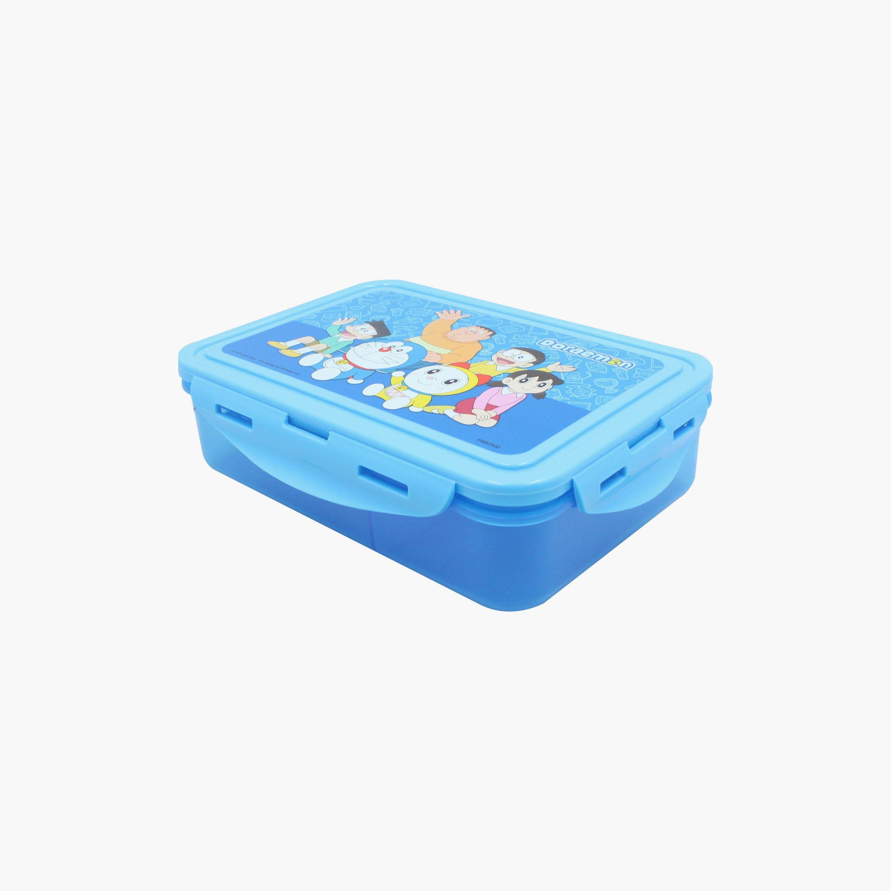Doraemon Printed Lunch Box - 1400ml - Blue-school-lunchessentials-lunchboxes-image-1
