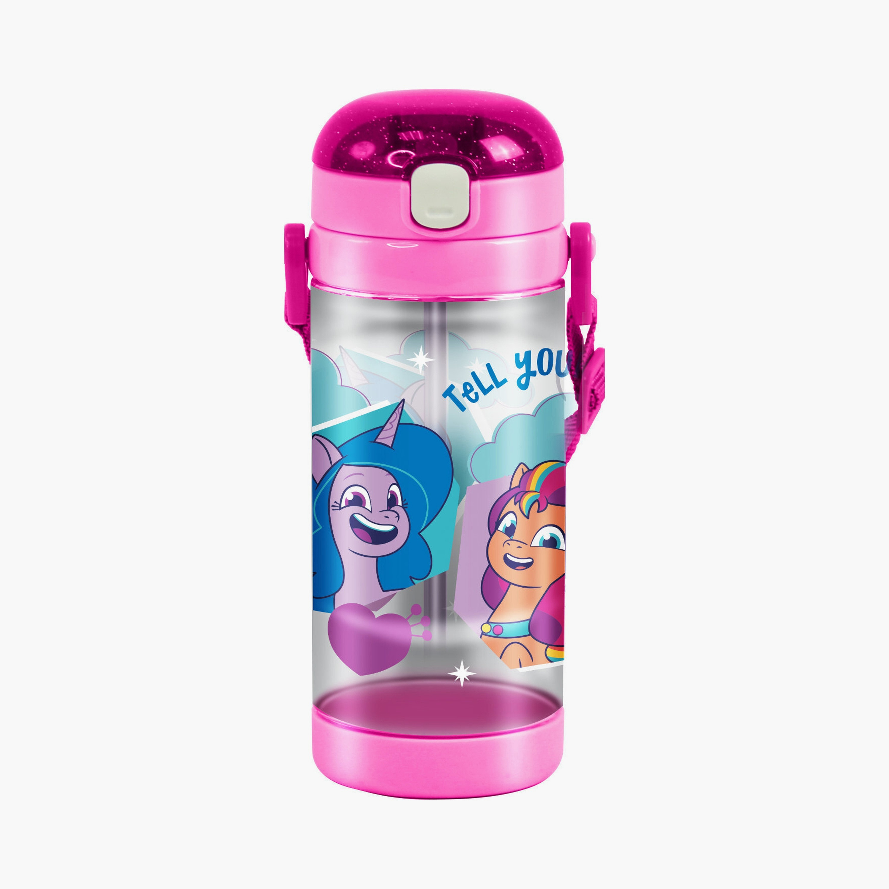 My Little Pony Printed Leakproof Water Bottle - Pink-school-waterbottles-image-1