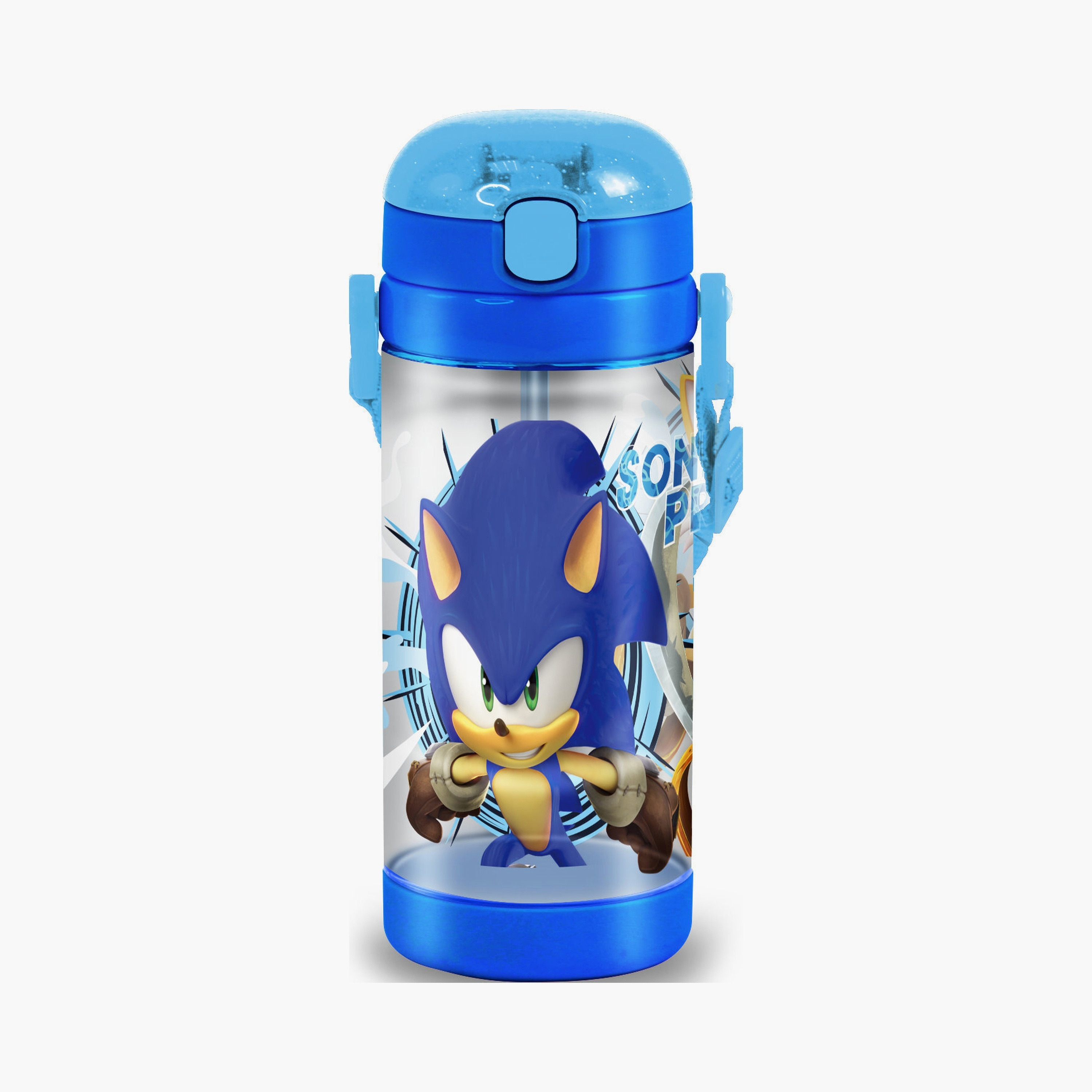 Sonic the Hedgehog Printed Leakproof Water Bottle - Blue-school-waterbottles-image-1