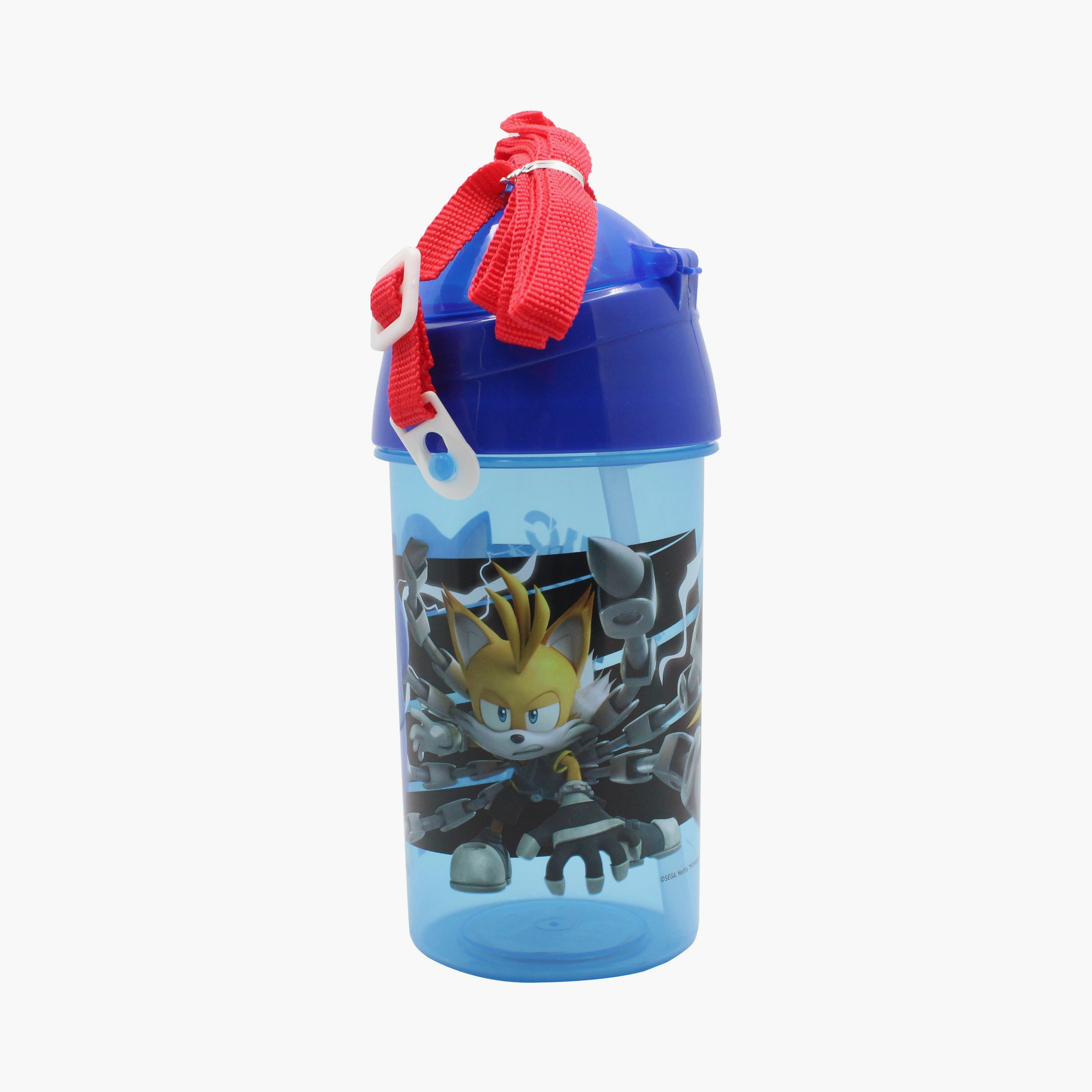 زجاجة ماء بوب أب مطبوعة عليها سونيك القنفذ - أزرق-school-waterbottles-image-2