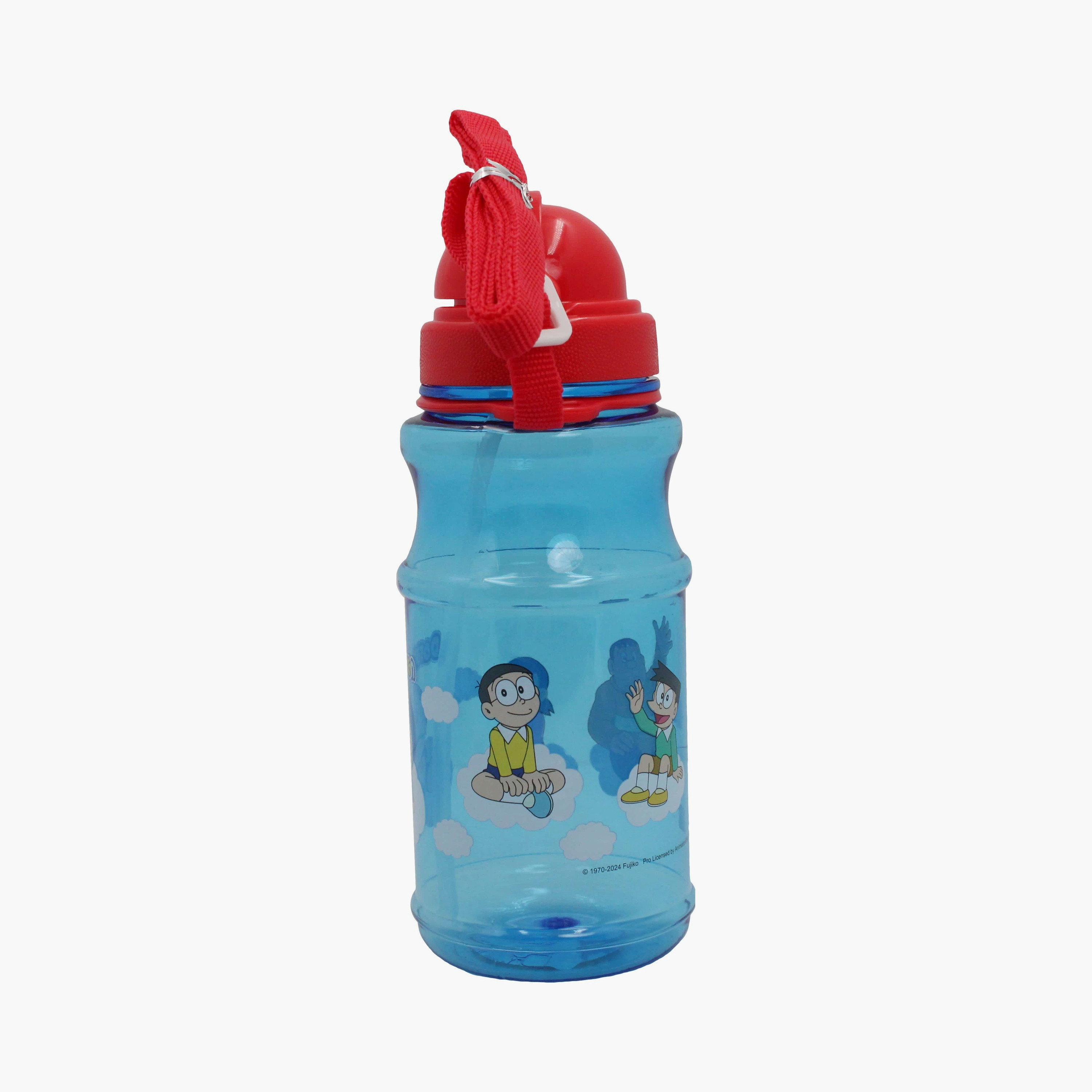 زجاجة ماء شفافة مطبوعة عليها دوريمون - أزرق-school-waterbottles-image-2
