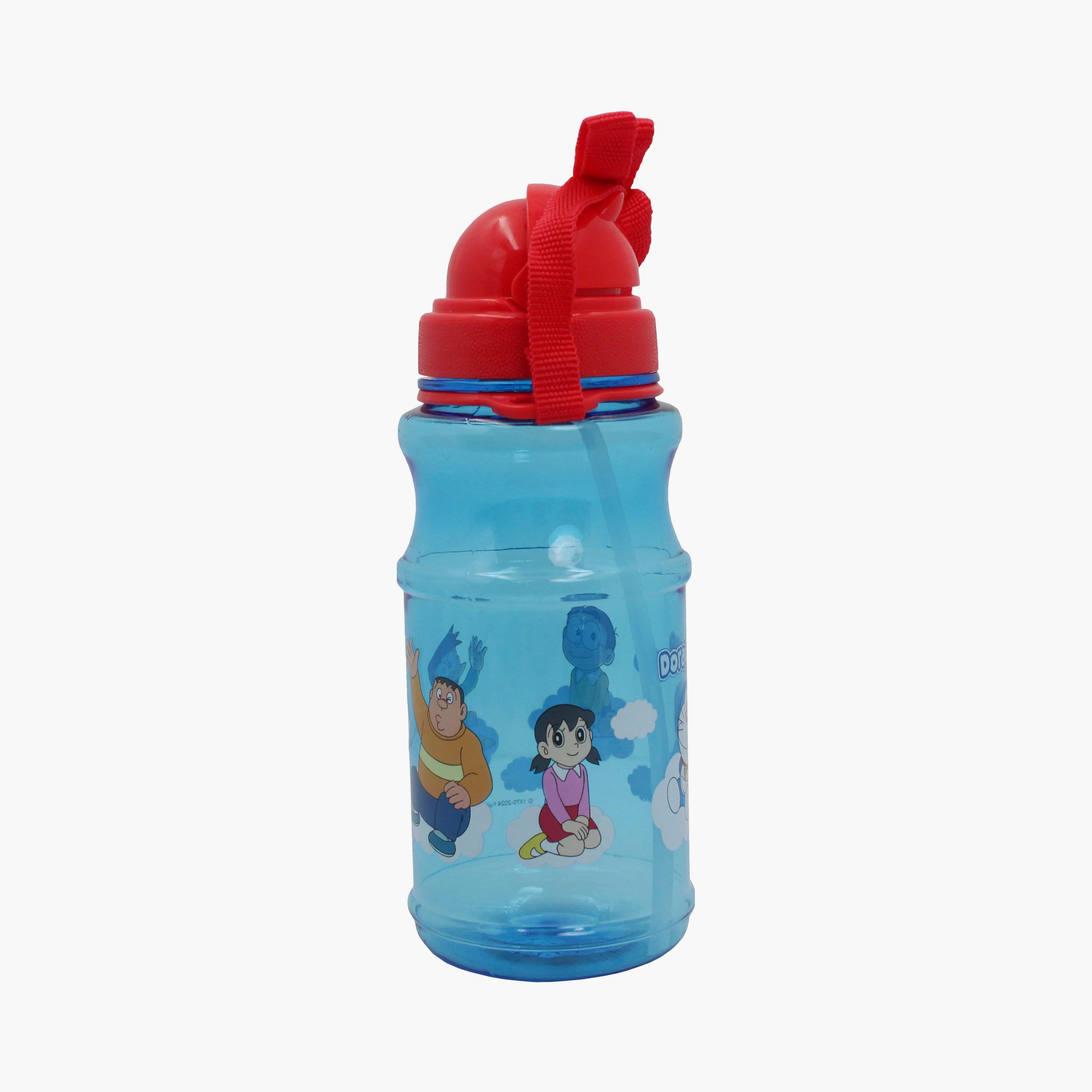 زجاجة ماء شفافة مطبوعة عليها دوريمون - أزرق-school-waterbottles-image-3