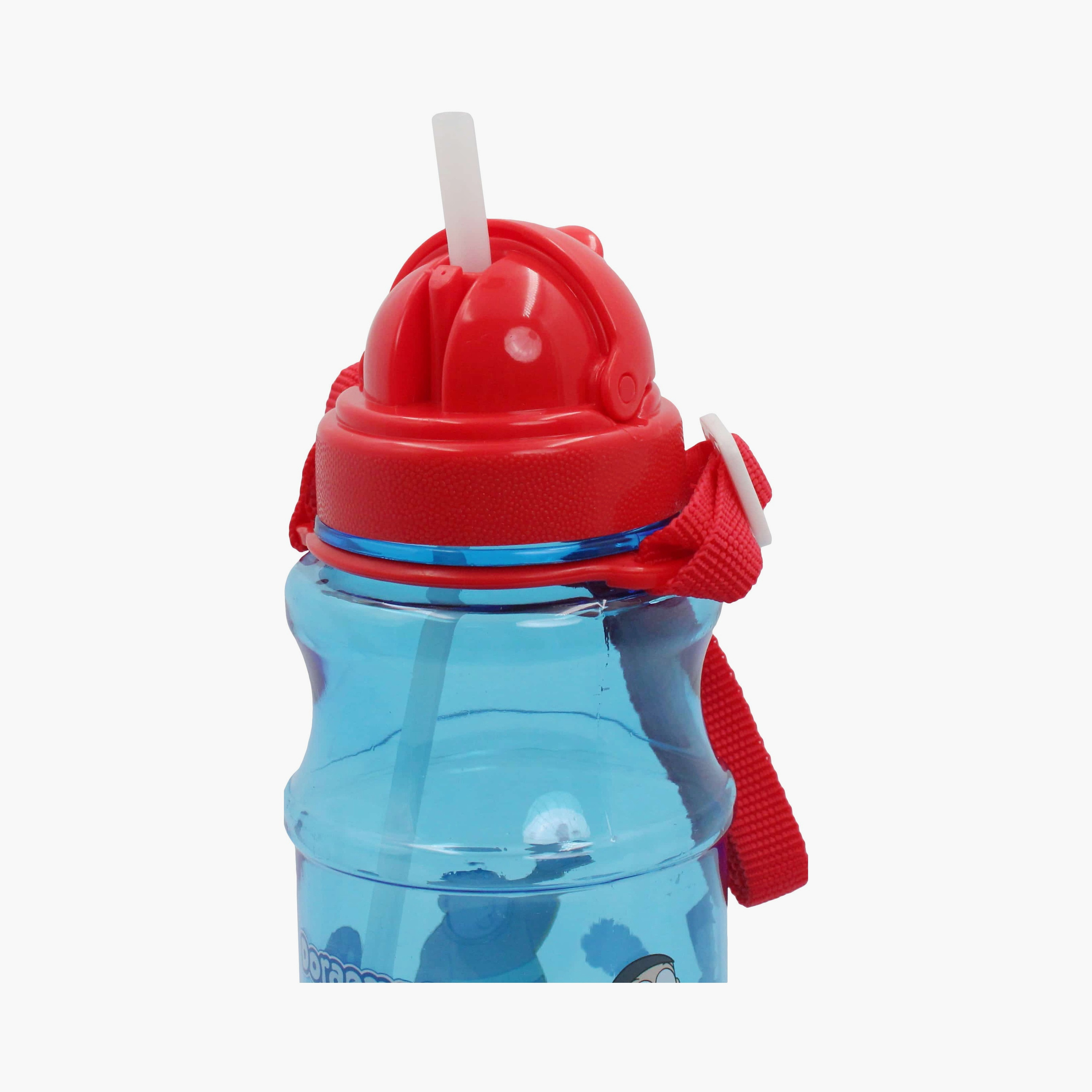 زجاجة ماء شفافة مطبوعة عليها دوريمون - أزرق-school-waterbottles-image-4