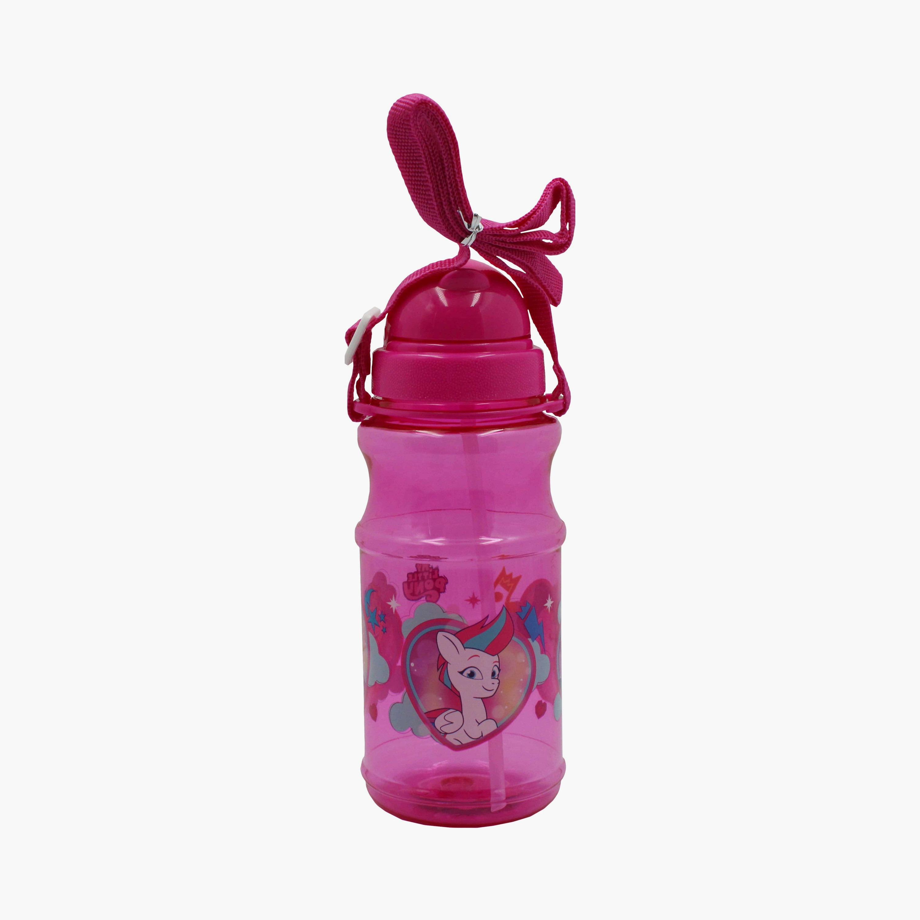 My Little Pony Printed Transparent Water Bottle - Pink-school-waterbottles-image-1