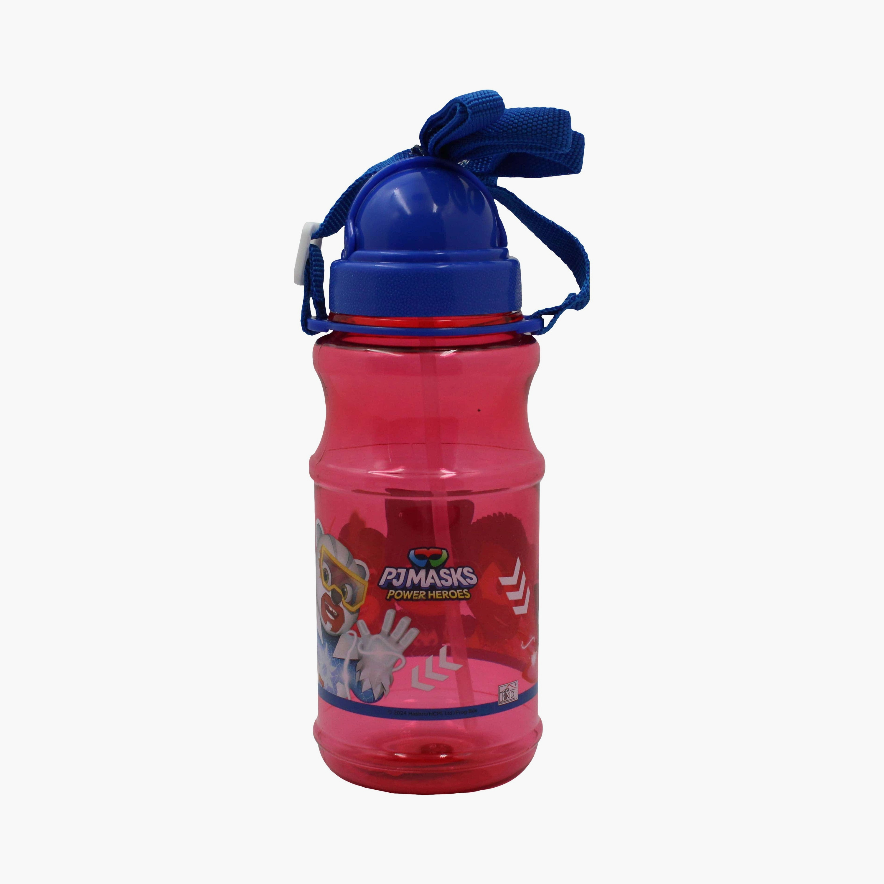 زجاجة ماء شفافة مطبوعة عليها بي جي ماسكس - وردي-school-waterbottles-image-3
