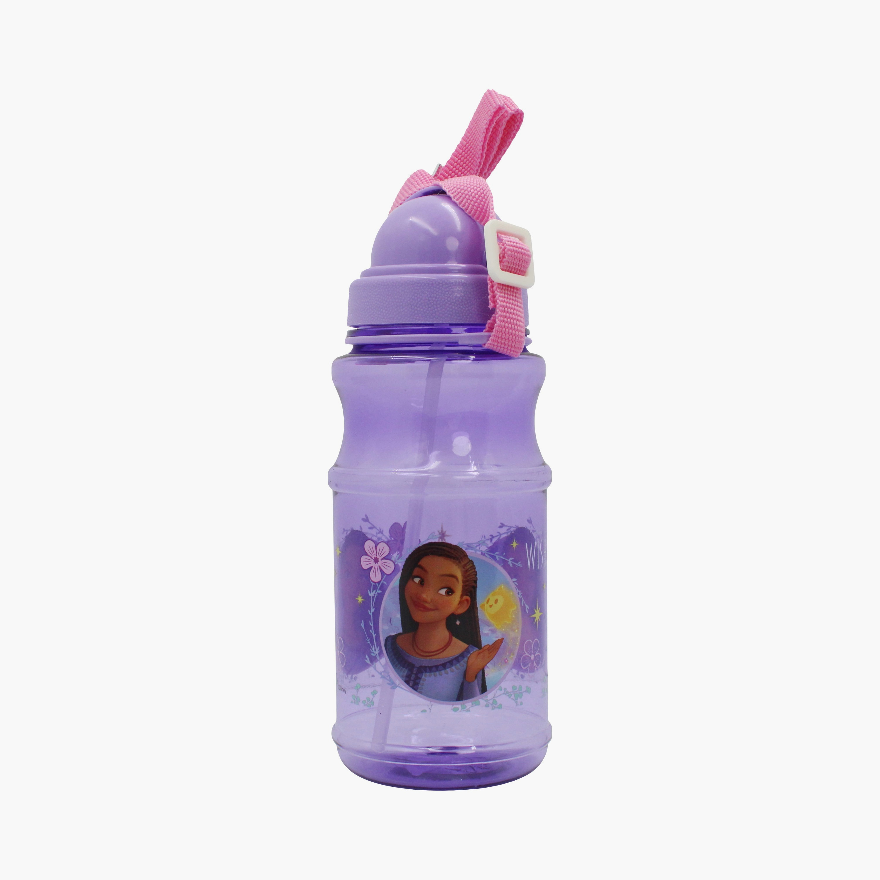 زجاجة ماء شفافة مطبوعة عليها ويش - بنفسجي-school-waterbottles-image-3