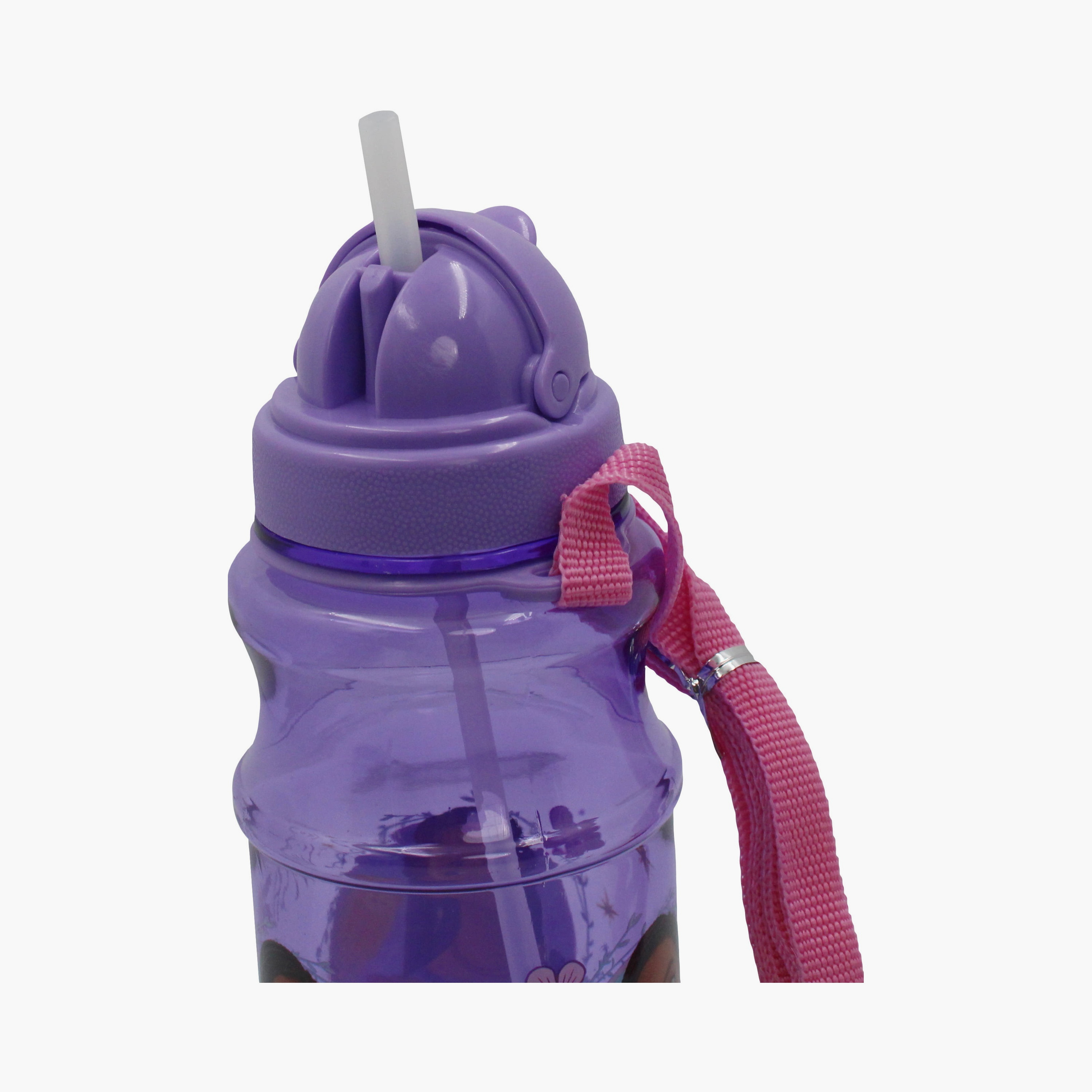 زجاجة ماء شفافة مطبوعة عليها ويش - بنفسجي-school-waterbottles-image-4