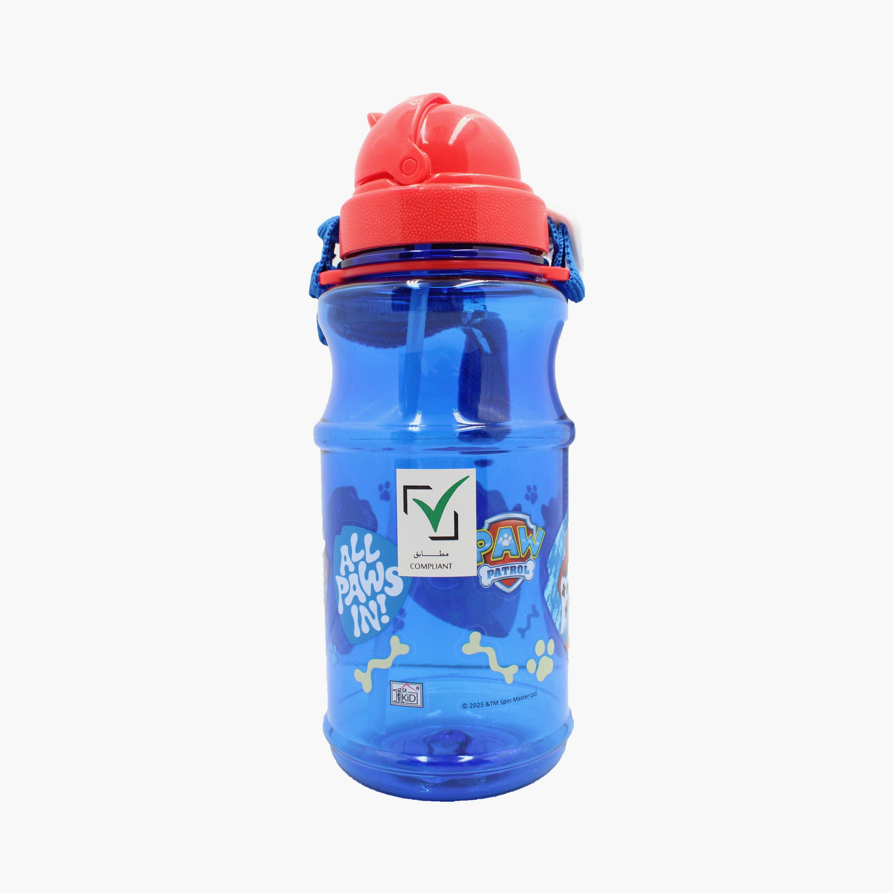 زجاجة ماء شفافة مطبوعة عليها باو باترول - أزرق-school-waterbottles-image-2