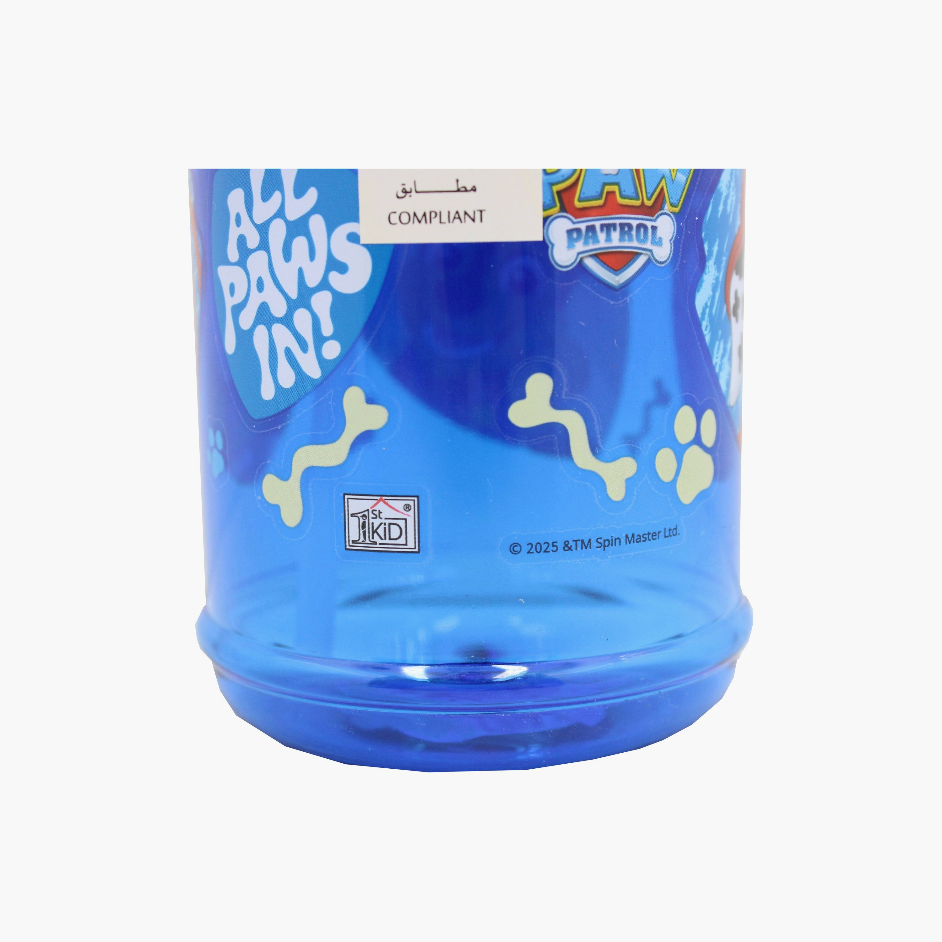 زجاجة ماء شفافة مطبوعة عليها باو باترول - أزرق-school-waterbottles-image-5