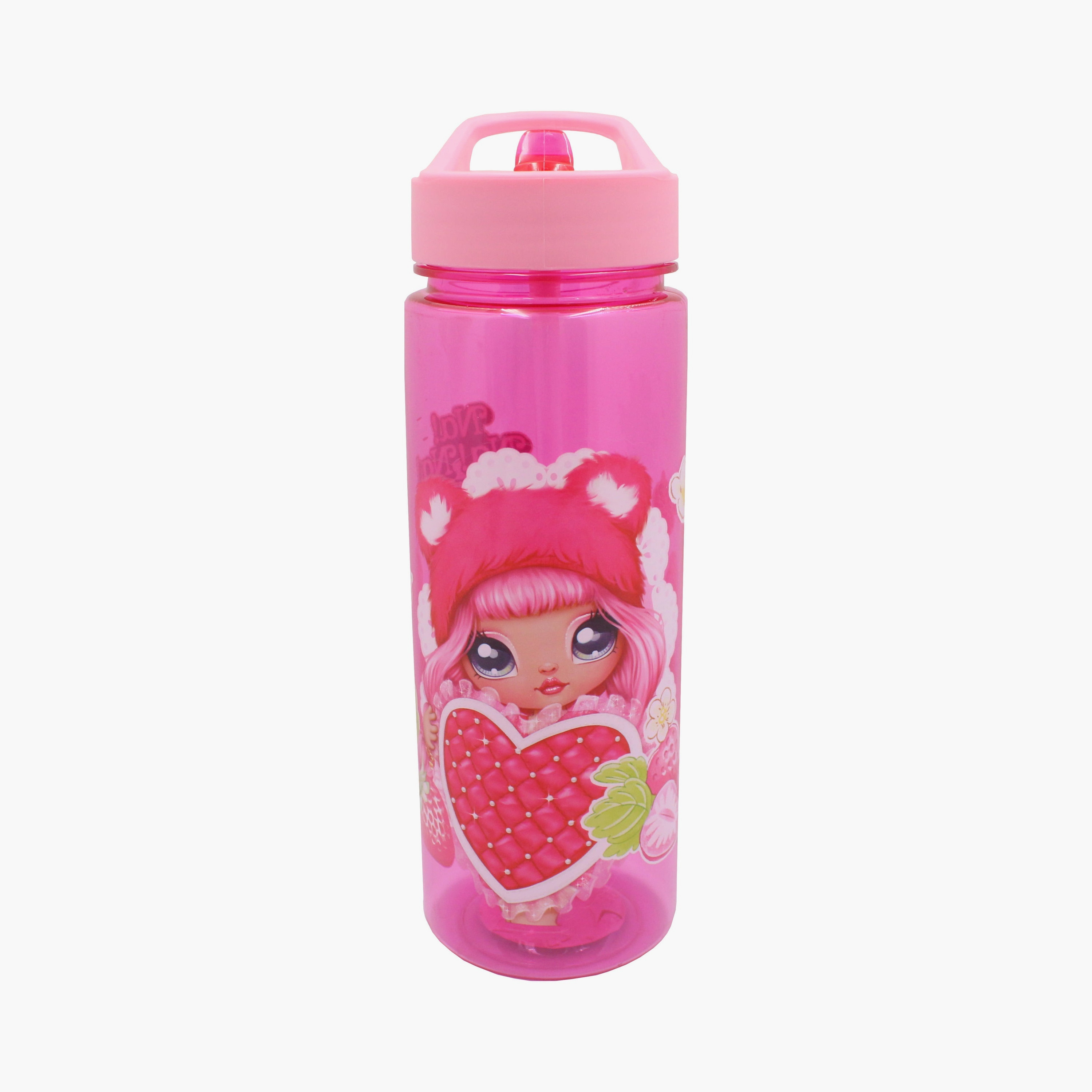 زجاجة ماء مطبوعة عليها نا! نا! نا! سربرايز - 650 مل - وردي-school-waterbottles-image-1