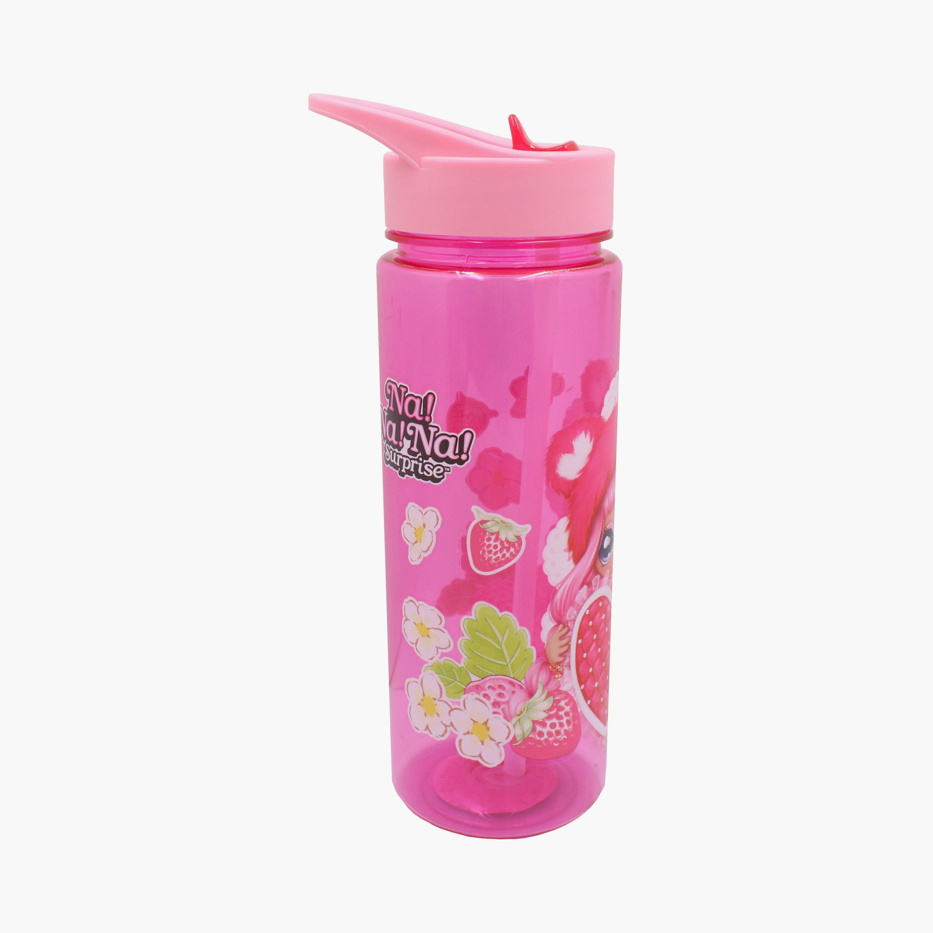 زجاجة ماء مطبوعة عليها نا! نا! نا! سربرايز - 650 مل - وردي-school-waterbottles-image-2