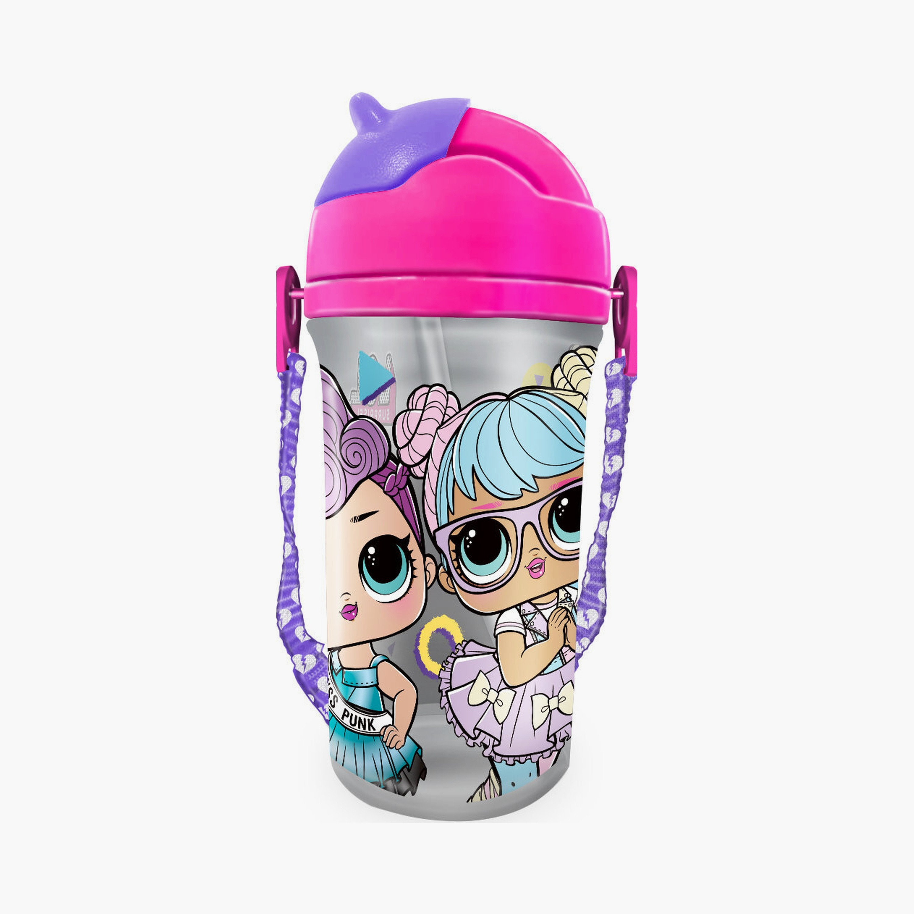 زمزمية مياه مانعة للتسرب مطبوعة لول سربرايز - 400 مل - متعدد الألوان.-school-waterbottles-image-1