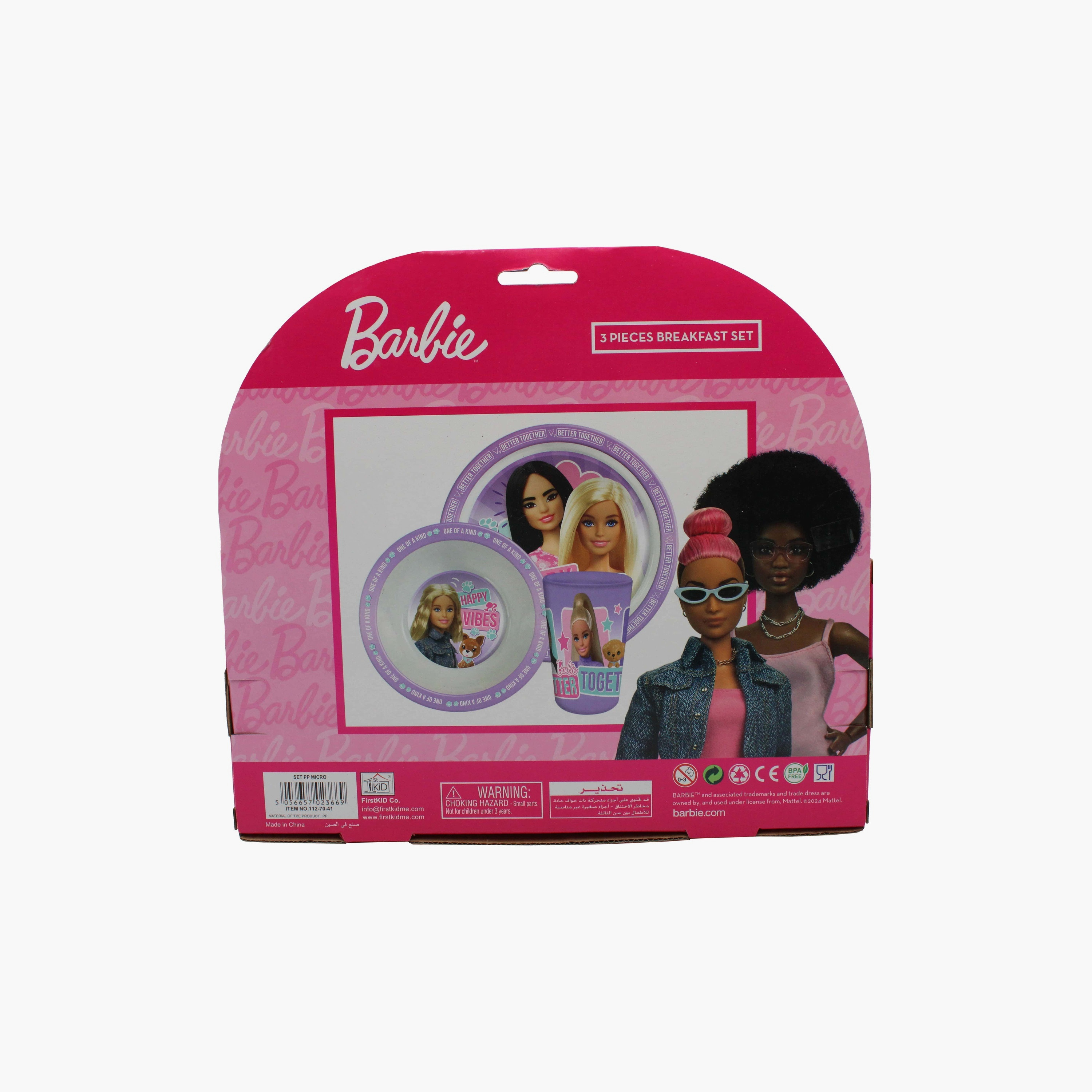 Barbie 3-Piece Printed Mico Set with Cup - Multicolour-baby-feeding-mealtimeessentials-image-9