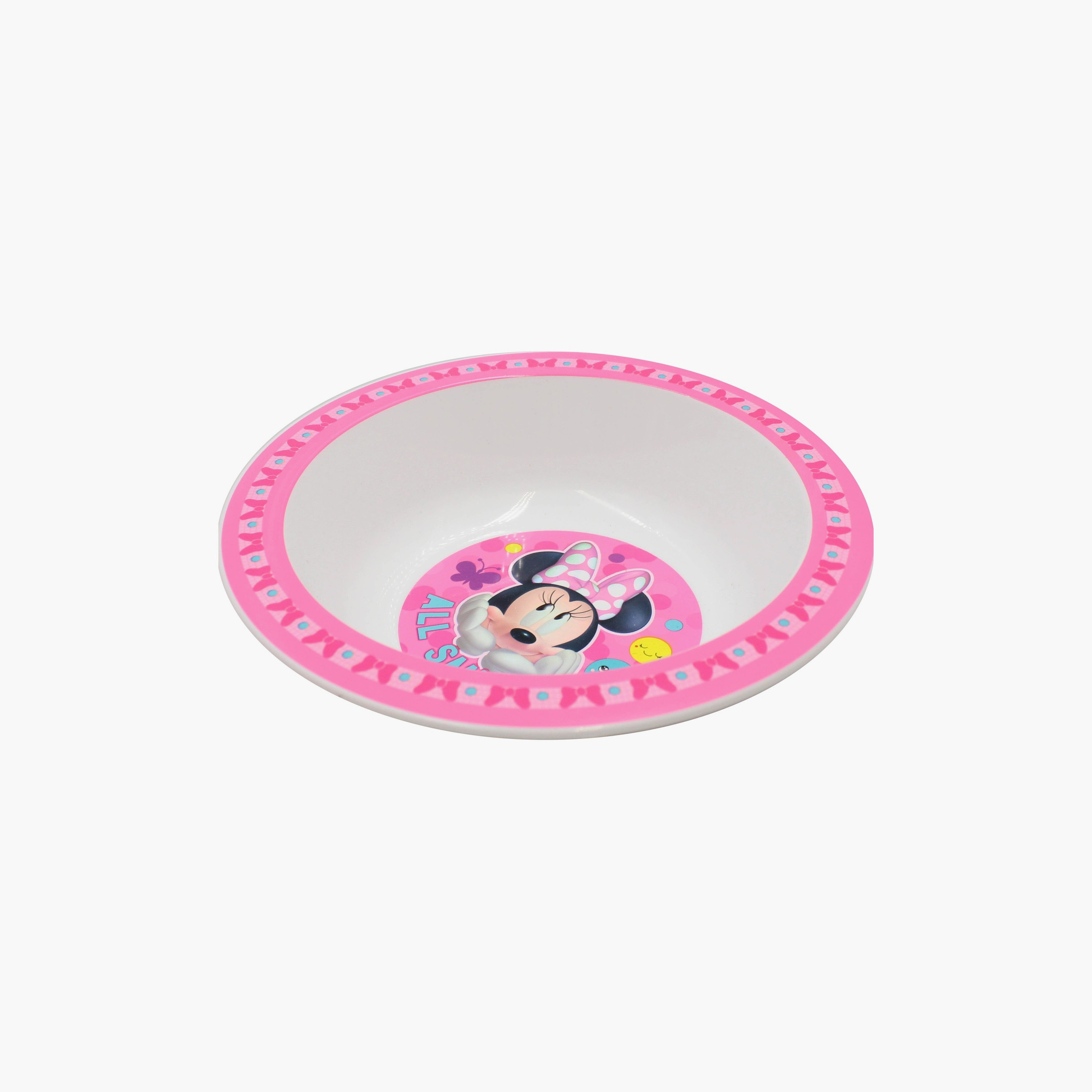 مجموعة مطبوعة ديزني ميني 3 قطع: طبق، وعاء، مع كوب - وردي.-baby-feeding-mealtimeessentials-image-6