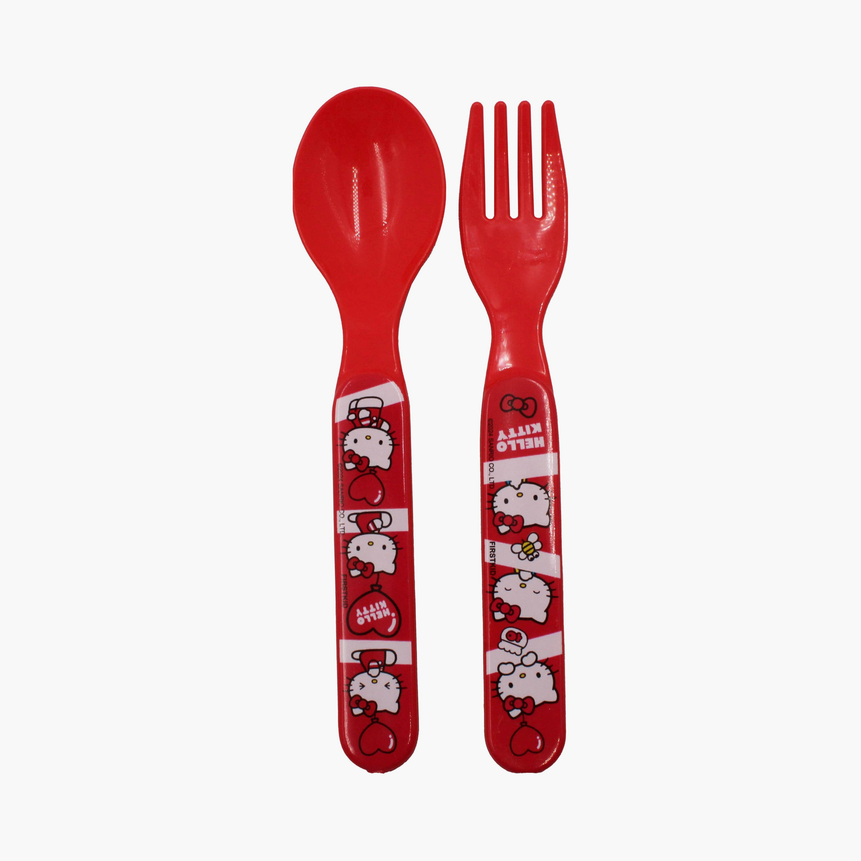 Hello Kitty Printed Cutlery Set with Box - Red-baby-feeding-mealtimeessentials-image-1
