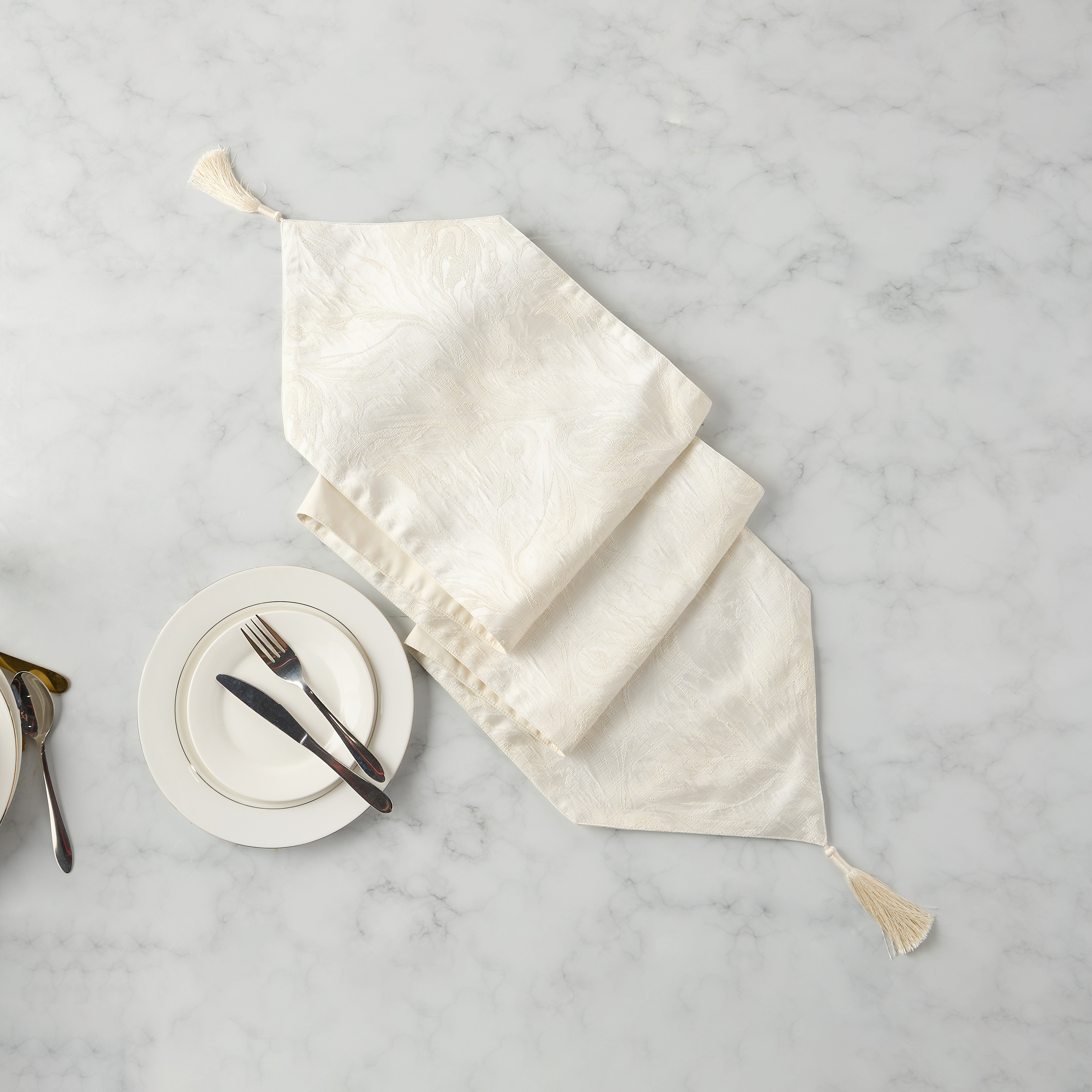 Simsar Textured Table Runner - 180x33 cms-household-dining-tablelinen-runnersandtablecovers-image-1
