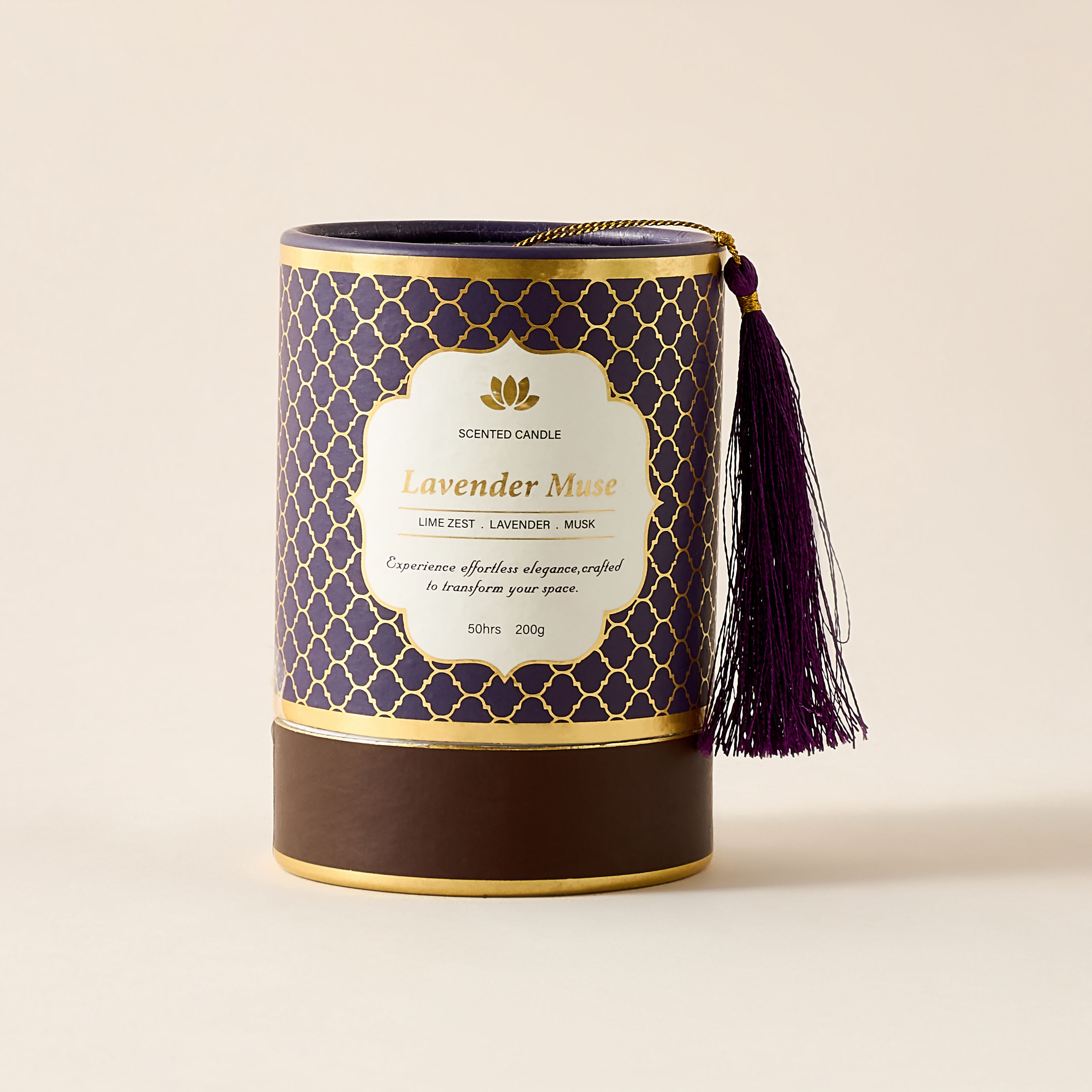 Golden Souk Lavender Muse Scented Jar Candle - 200 gms-household-homefragrance-candles-image-4