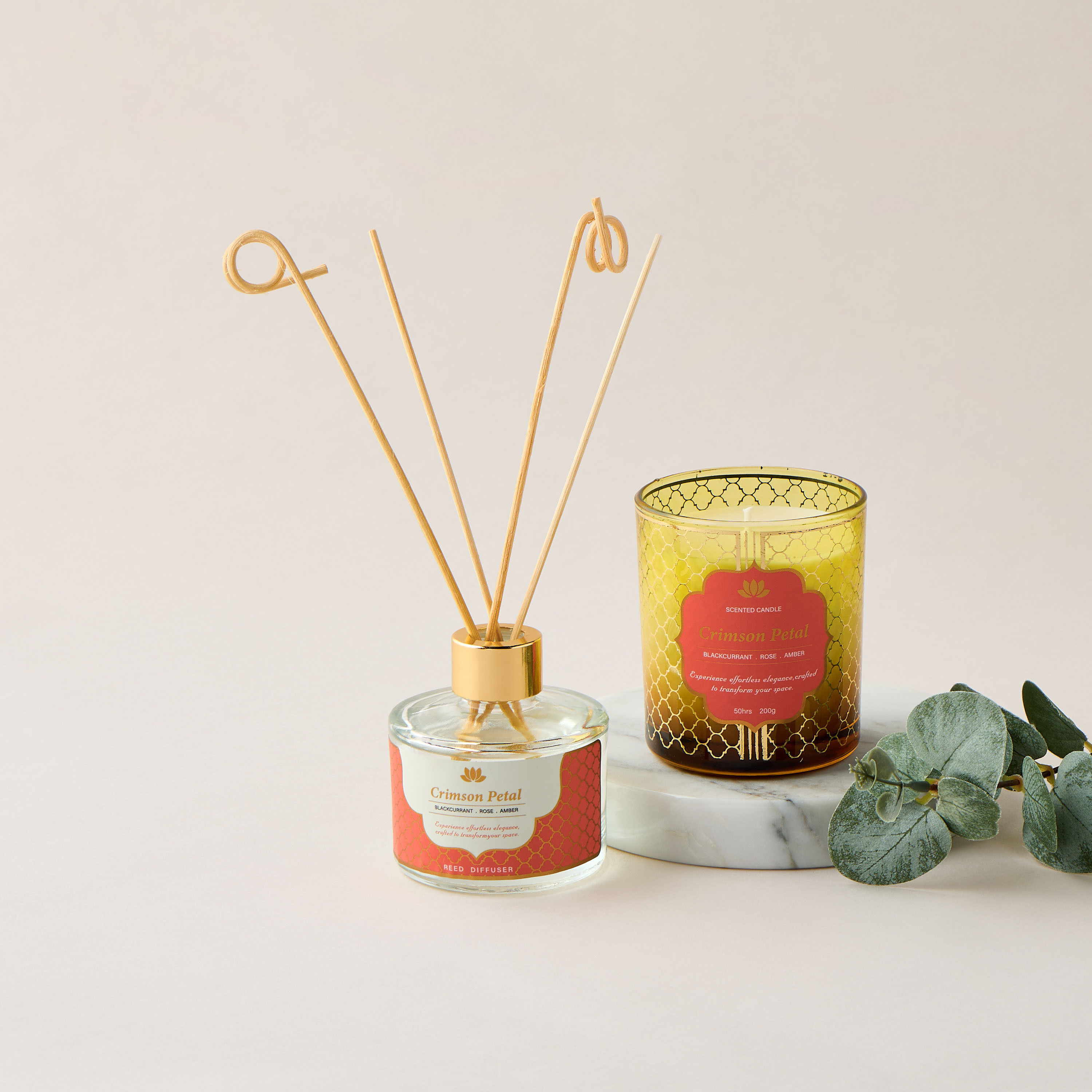 Golden Souk Crimson Petal Scented Jar Candle - 50 h-household-homefragrance-candles-image-5