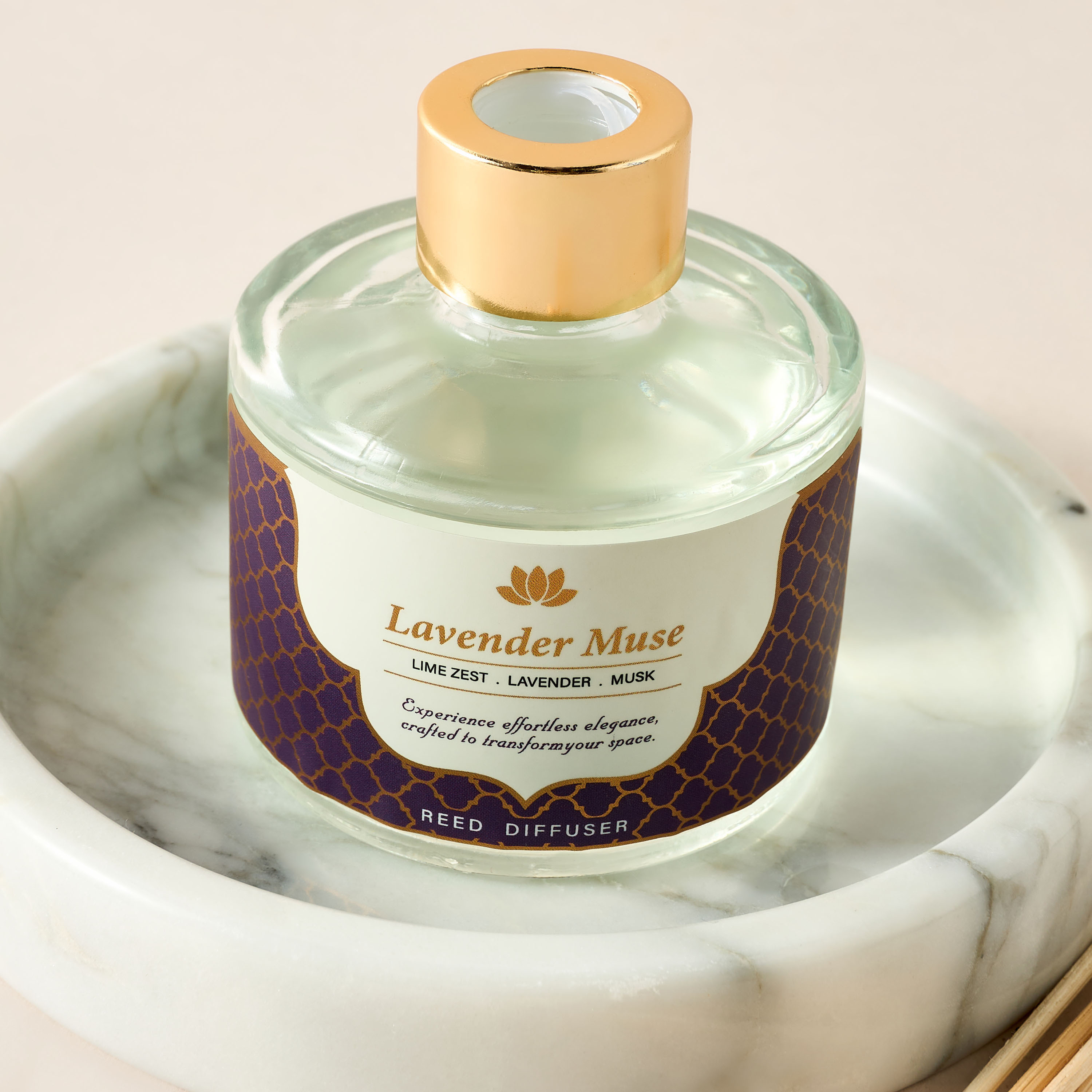Golden Souk Lavender Muse Scented Reed Diffuser Set - 120 ml-household-homefragrance-reeddiffusers-image-3