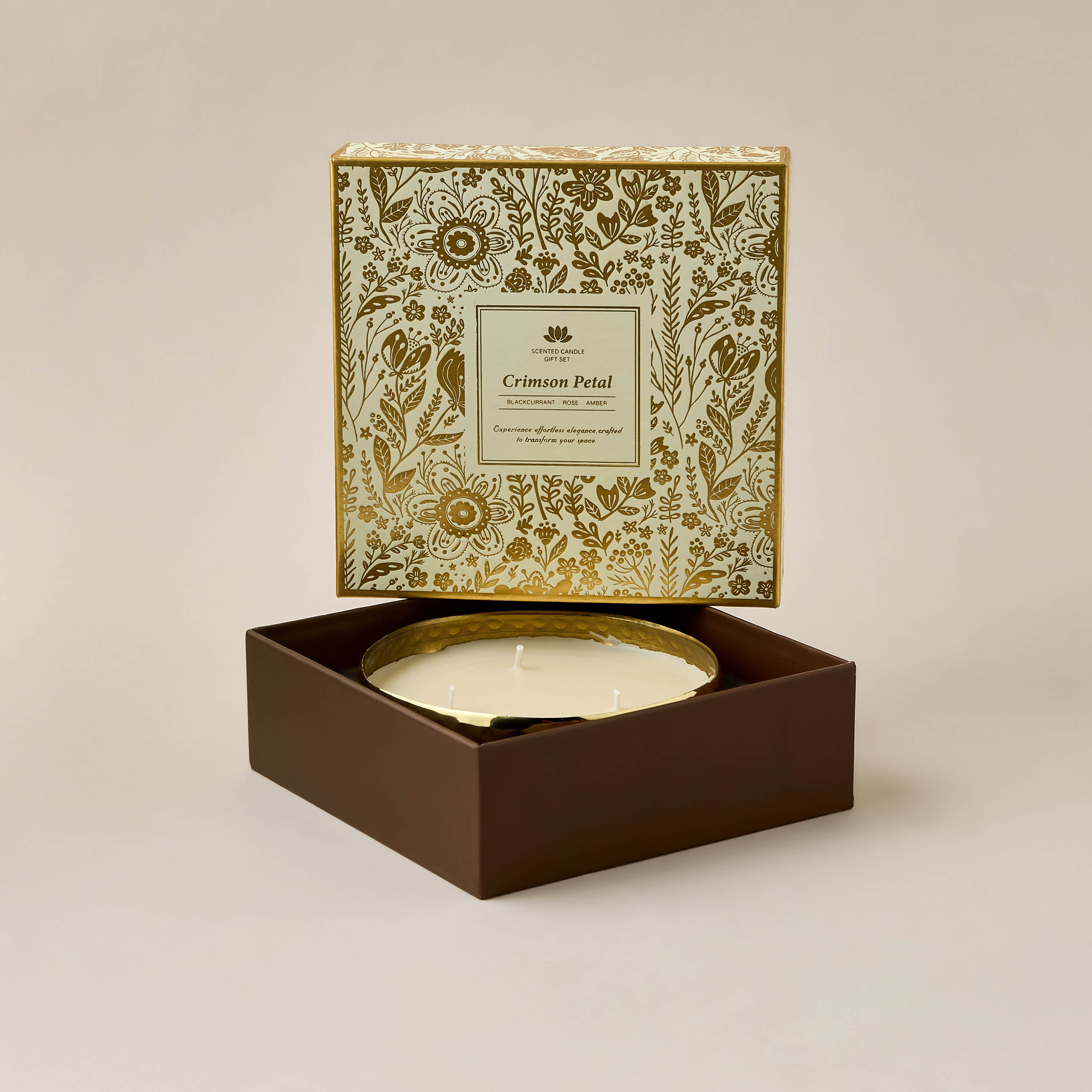 Golden Souk Crimson Petal Scented Jar Candle - 200 gms-household-homefragrance-candles-image-5