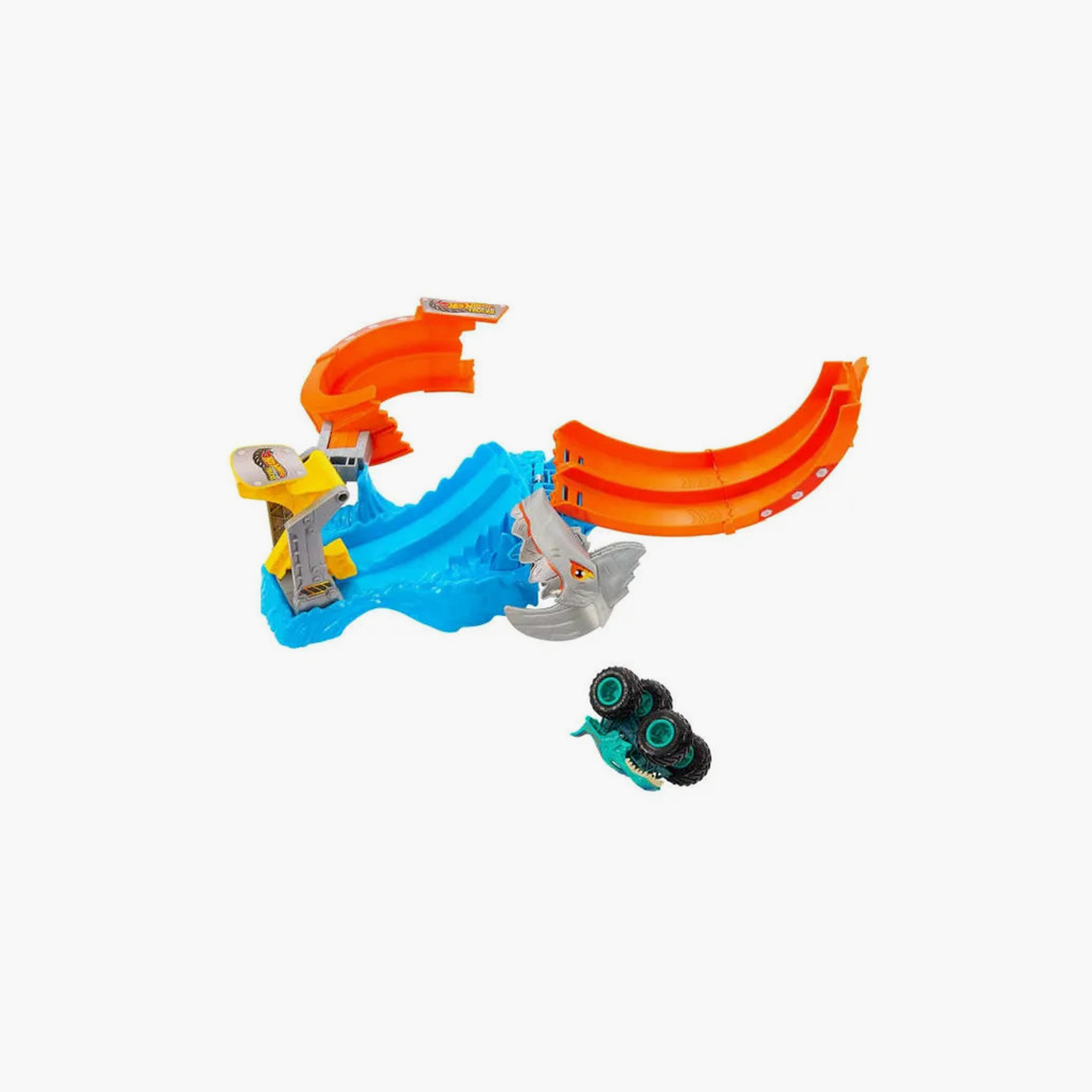 مجموعة لعب سبايرال شارك سماش مونستر تراكس من هوت ويلز-toys-playvehicles-vehicleplaysets-image-2